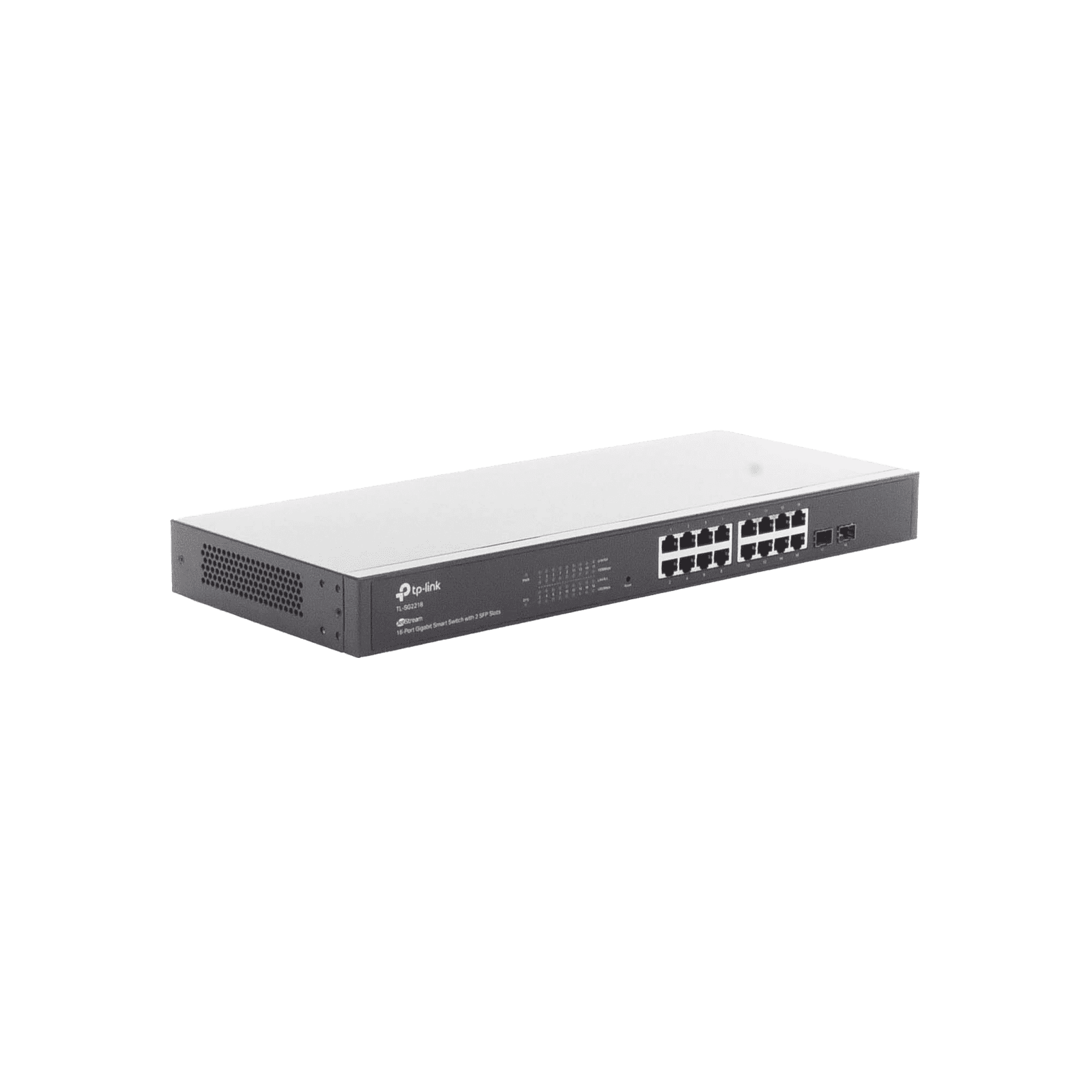 Switch Omada SDN Administrable / 16 puertos Gigabit y 2 puertos SFP / Funciones sFlow, QinQ y QoS / Administración centralizada OMADA TL-SG2218 - TP-LINK