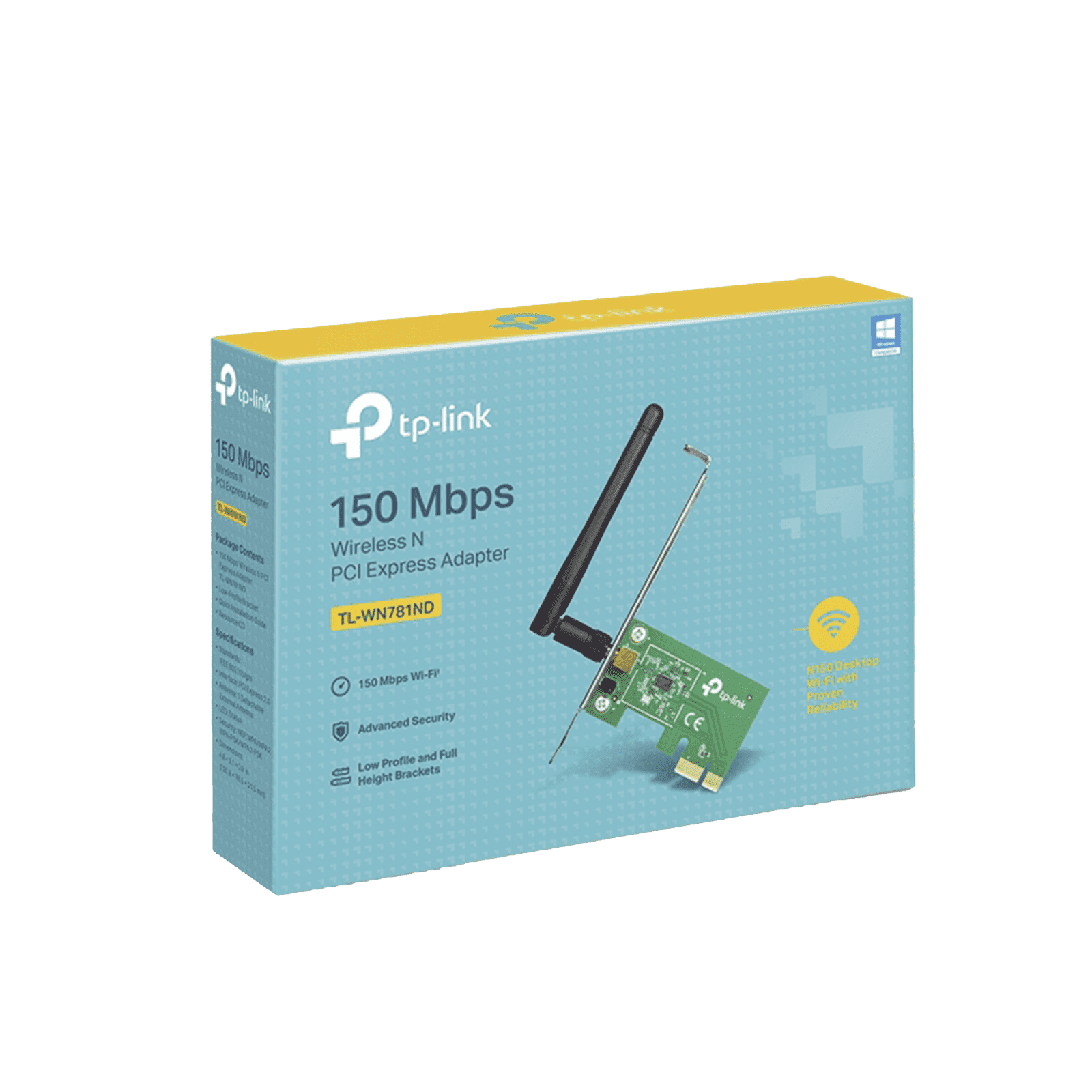 Adaptador Inalámbrico PCI Express / Velocidad inalámbrica de hasta 150 Mbps / Cifrado WPA/WPA2 / Compatible con windows y Linux TL-WN781ND - TP-LINK