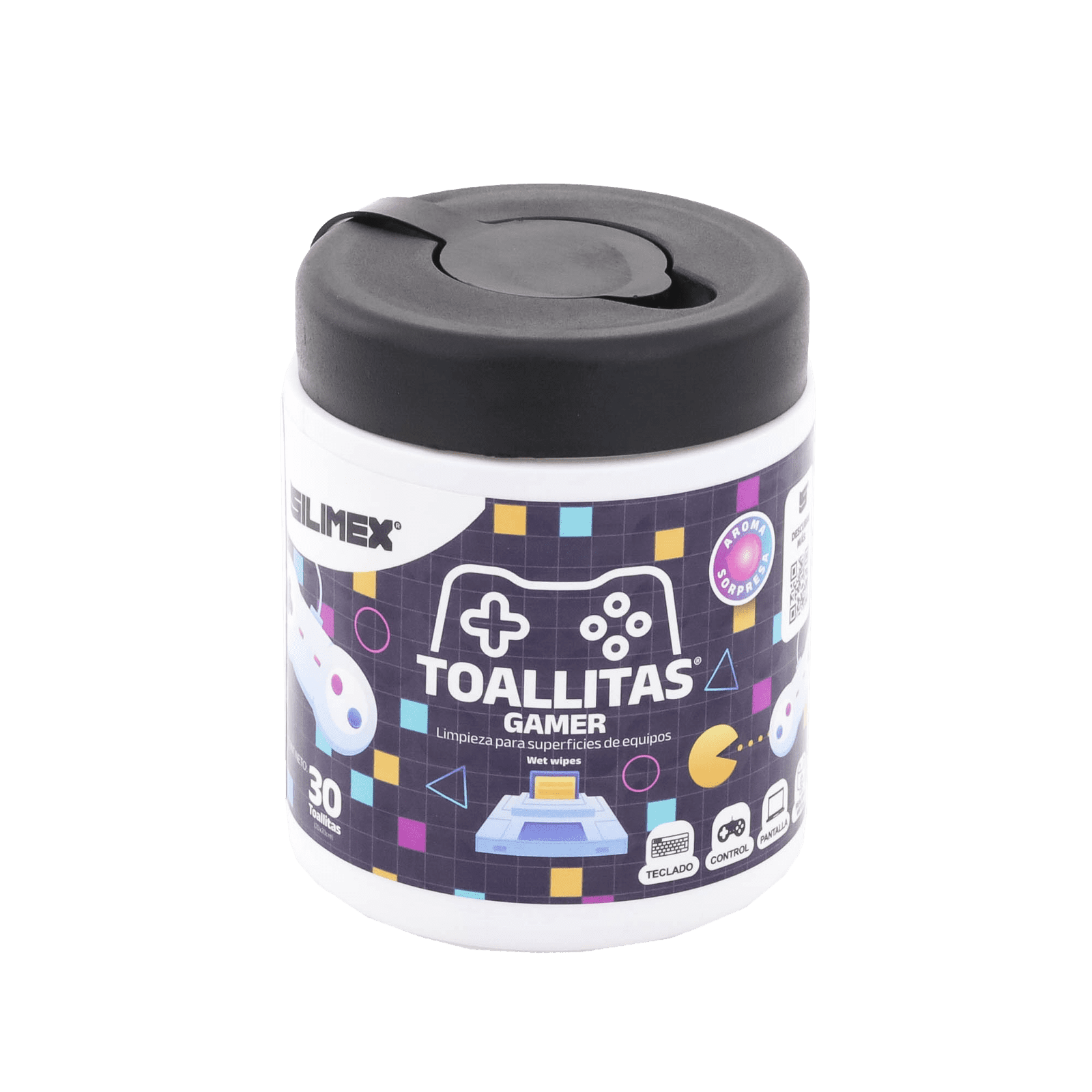 Toallitas Gamers, Excelente Opción Para Gamers que buscan Mantener sus Consolas y Accesorios en Perfecto Estado, Libres de Suciedad y Protegidos Contra Bacterias. TOALLITAS-GAMER - SILIMEX