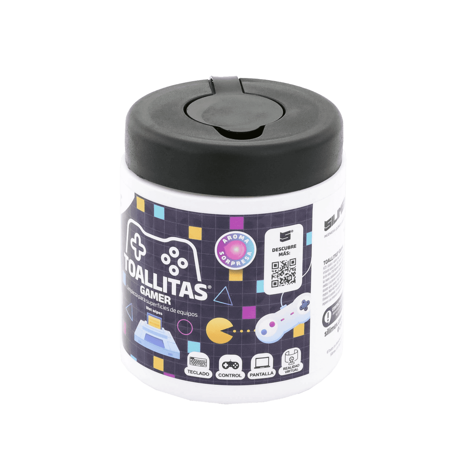 Toallitas Gamers, Excelente Opción Para Gamers que buscan Mantener sus Consolas y Accesorios en Perfecto Estado, Libres de Suciedad y Protegidos Contra Bacterias. TOALLITAS-GAMER - SILIMEX