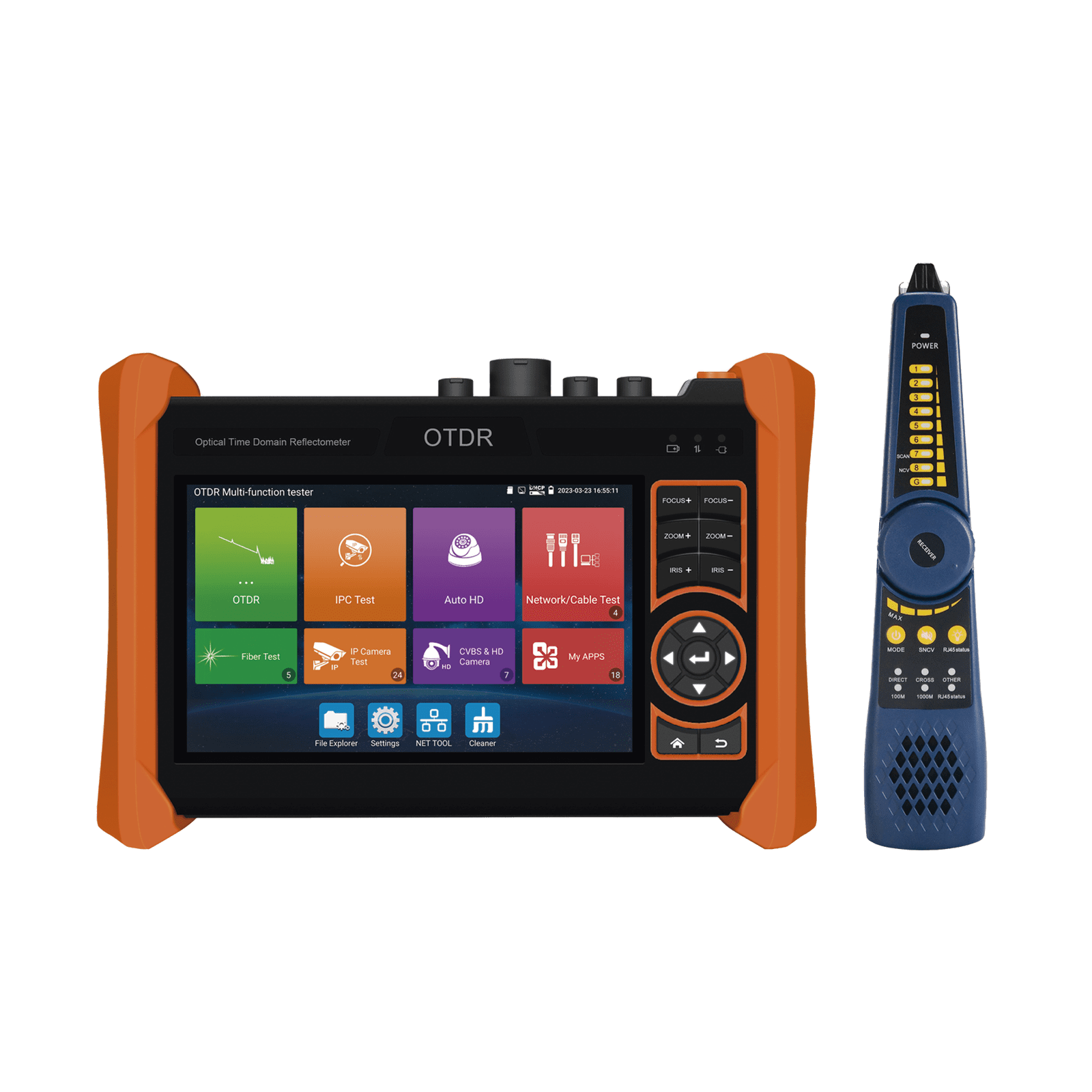 Probador de VÃ­deo  y OTDR / Pantalla LCD de 7″ / IP ONVIF / 8MP TVI + 8MP CVI + 8MP AHD + SDI/EXâ?SDI + Cable TDR / Prueba de Red de Fibra Ãptica TPTURBO4KOTDR - EPCOM