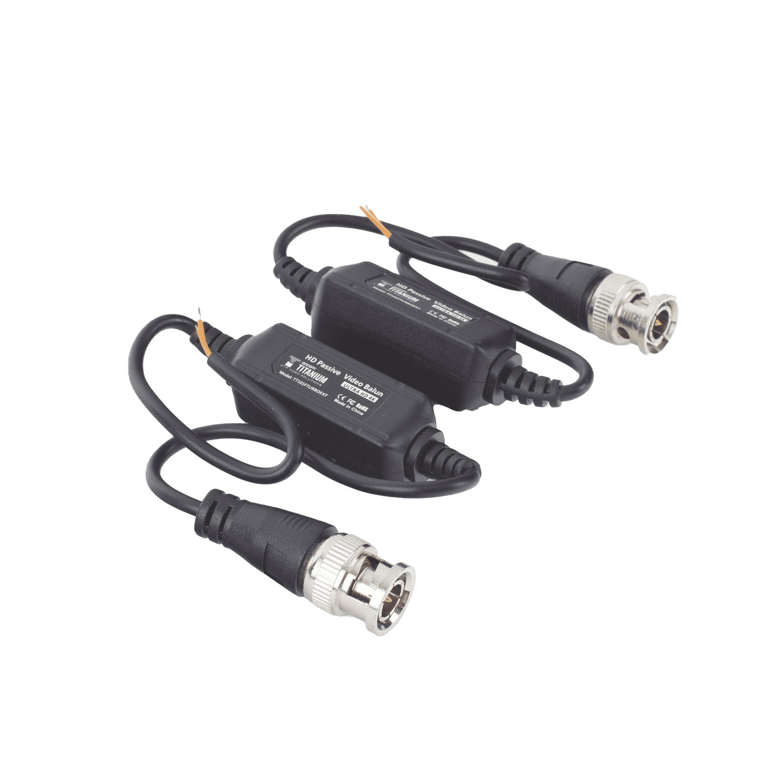 Kit de Transceptores (Baluns) para EXTERIOR TurboHD Hasta 4K HD-TVI / HD-CVI / AHD / CVBS / COAXITRON / AUDIO POR COAXITRON  / Menu OSD / CONECTORES 100% COBRE / Con Cable RF Blindado. Distancia de hasta 200 m en 4K. Calidad PREMIUM TT-101-F-TURBO-EXT - EPCOM TITANIUM