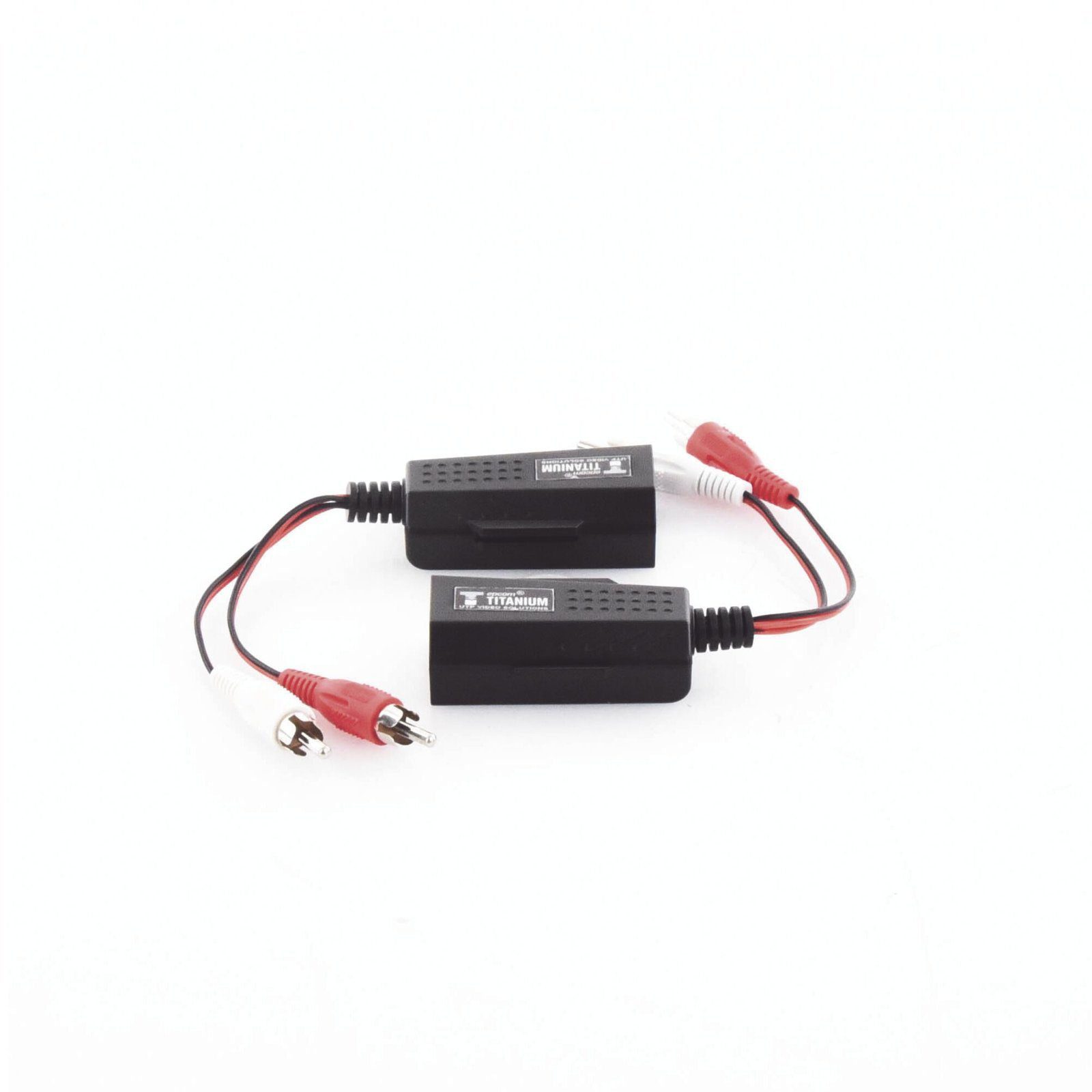 Balun Extensor de audio analogo estereo RCA a RJ45 / Distancia 800 mts/ Cable CAT5-6 / Conector 100% COBRE / protección TVS, Calidad PREMIUM TT2001A - EPCOM TITANIUM