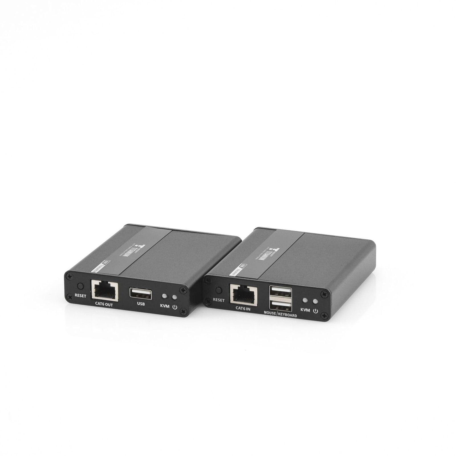 Kit extensor KVM (HDMI y USB) | 40m 4k@30Hz 40m | 1080P@60Hz | Cat 6, 6a y 7 | CERO LATENCIA | HDR | Salida Loop | Uso 24/7 | Salida de audio de 3.5mm | Transmite el Video y Controla tu DVR vía USB a distancia. TT223KVM - EPCOM TITANIUM