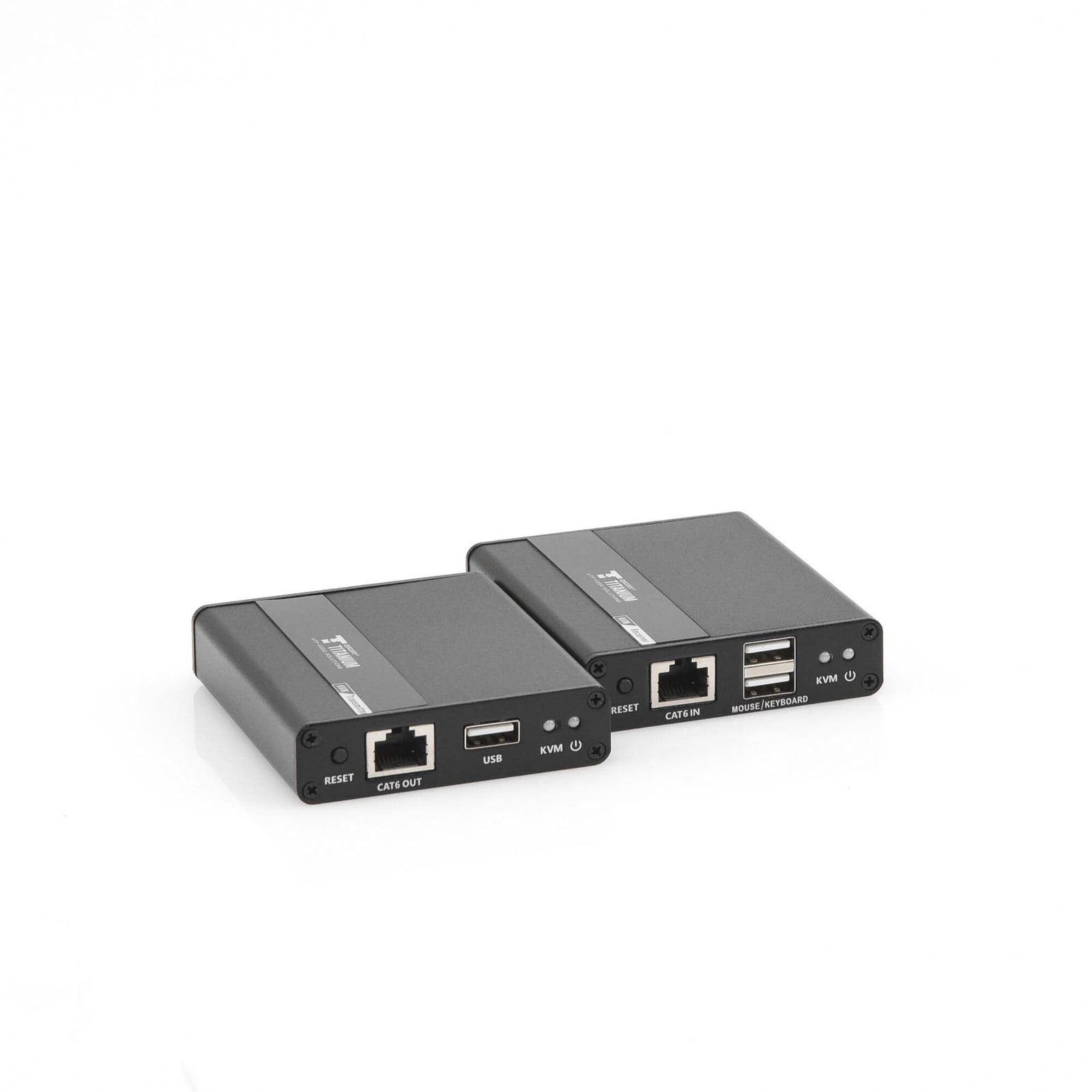 Kit extensor KVM (HDMI y USB) | 40m 4k@30Hz 40m | 1080P@60Hz | Cat 6, 6a y 7 | CERO LATENCIA | HDR | Salida Loop | Uso 24/7 | Salida de audio de 3.5mm | Transmite el Video y Controla tu DVR vía USB a distancia. TT223KVM - EPCOM TITANIUM