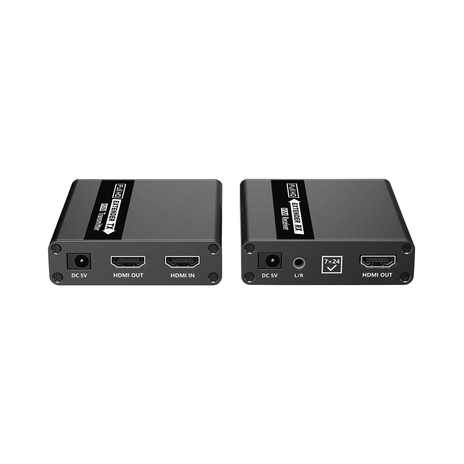 Kit extensor KVM (HDMI y USB) | 40m 4k@30Hz 40m | 1080P@60Hz | Cat 6, 6a y 7 | CERO LATENCIA | HDR | Salida Loop | Uso 24/7 | Salida de audio de 3.5mm | Transmite el Video y Controla tu DVR vía USB a distancia. TT223KVM - EPCOM TITANIUM