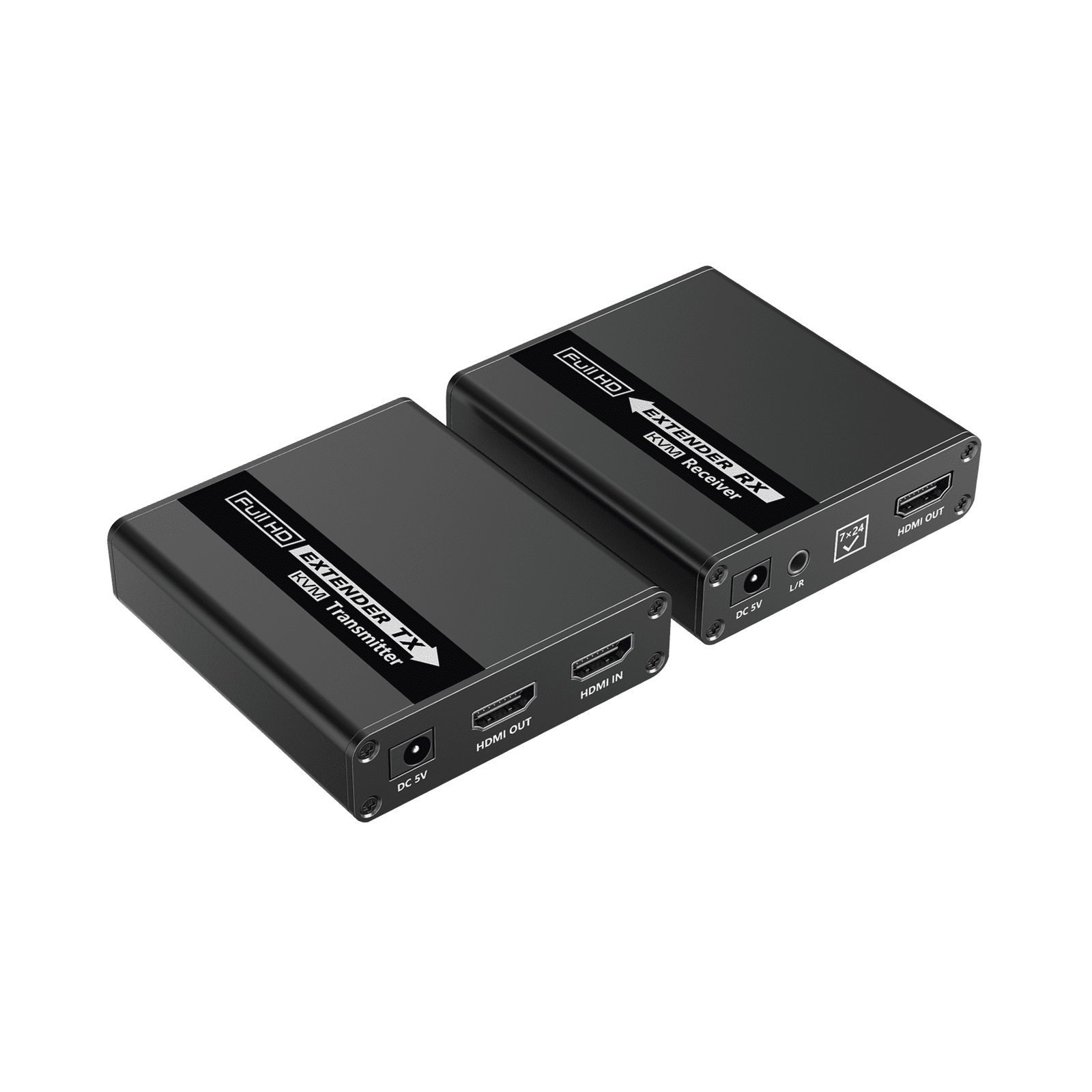Kit extensor KVM (HDMI y USB) | 40m 4k@30Hz 40m | 1080P@60Hz | Cat 6, 6a y 7 | CERO LATENCIA | HDR | Salida Loop | Uso 24/7 | Salida de audio de 3.5mm | Transmite el Video y Controla tu DVR vía USB a distancia. TT223KVM - EPCOM TITANIUM