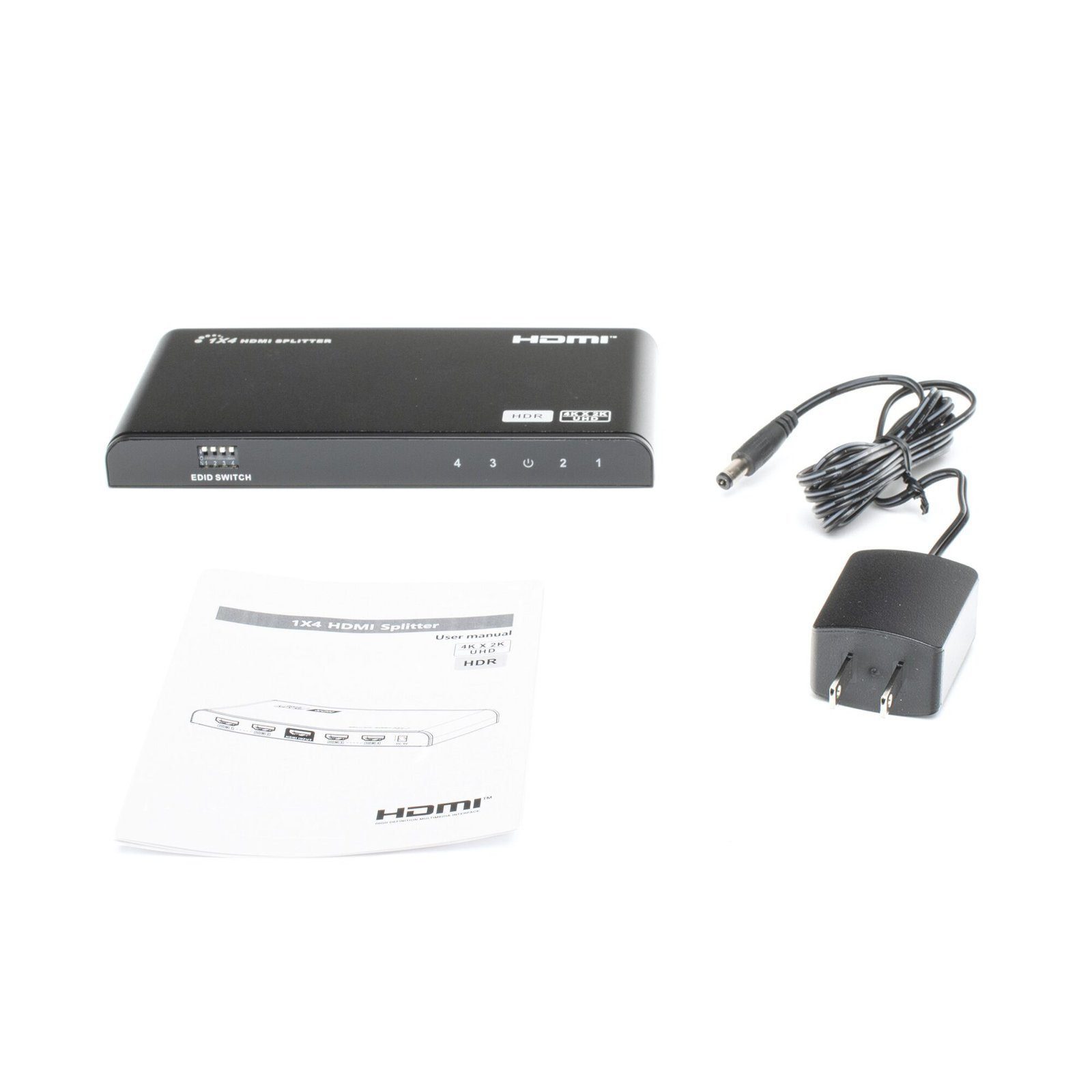 Divisor (Splitter) HDMI 4K de 1 Entrada a 4 Salidas (Simultaneas) / Soporta 4K×2K / Ajuste de resoluciones EDID / HDR / HDMI 2.0 / HDCP 2.2 / Permite mezclar pantallas en 4K y 1080P TT314HDR-V2.0 - EPCOM TITANIUM