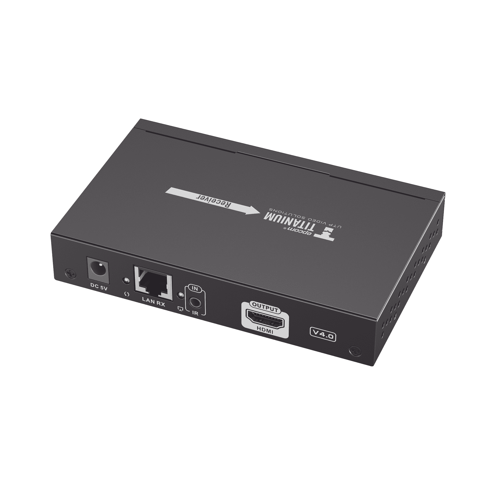 Receptor Compatible para Kit Matricial TT-383-MATRIX-4.0/ Resolución 1080P@60Hz / Cat 6 / Control IR / Compatible con Switch IGMP (Solo para transmisor versión 4.0). TT-383-MATRIX-4.0-RX - EPCOM TITANIUM