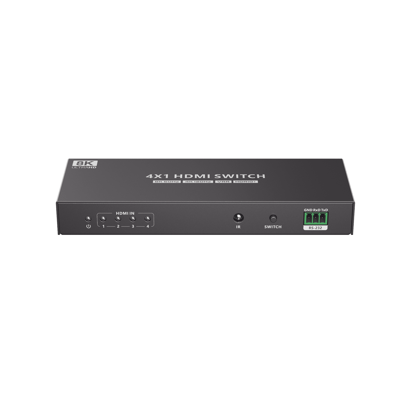 Switch Conmutador HDMI 4X1 | 4 Entradas 1 Salida | Velocidad de trasmisión 48 Gbps | Resolución 8K | Salida de audio | HDCP 2.3 TT401-8K - EPCOM TITANIUM