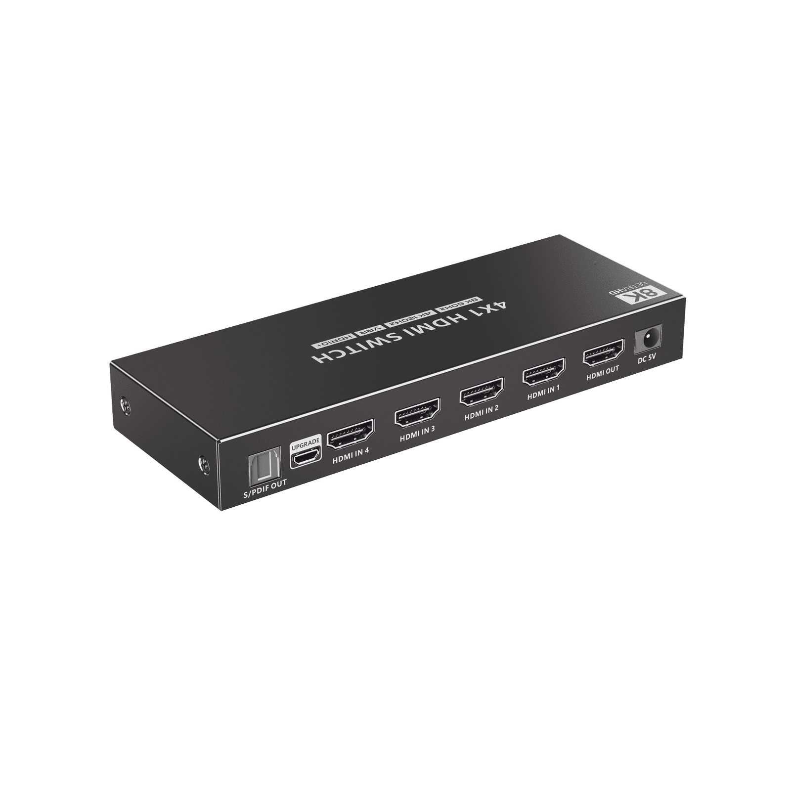 Switch Conmutador  HDMI 4X1 | 4 Entradas 1 Salida | Velocidad de trasmisión 48 Gbps | Resolución 8K | Salida de audio | HDCP 2.3 TT401-8K - EPCOM TITANIUM