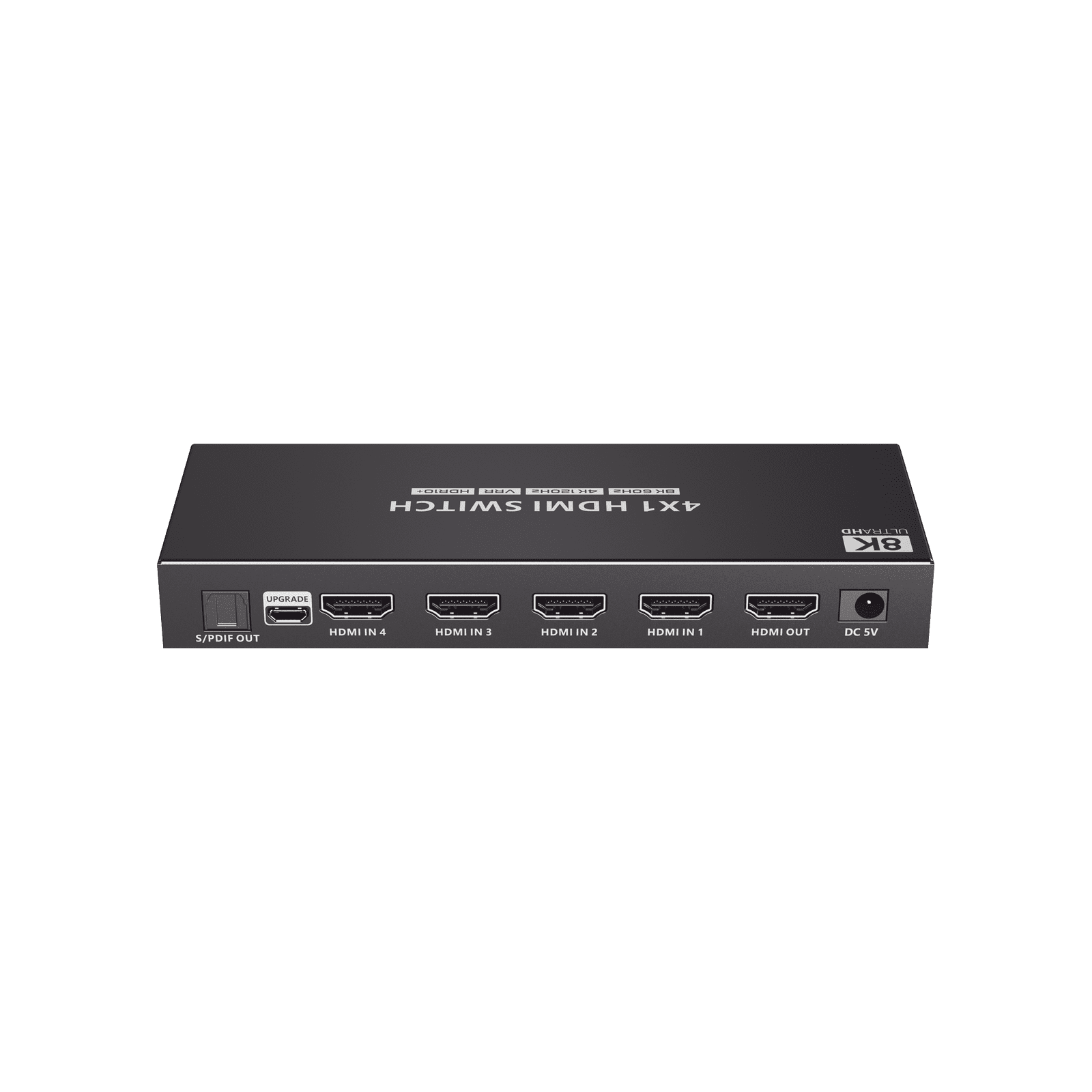 Switch Conmutador  HDMI 4X1 | 4 Entradas 1 Salida | Velocidad de trasmisión 48 Gbps | Resolución 8K | Salida de audio | HDCP 2.3 TT401-8K - EPCOM TITANIUM