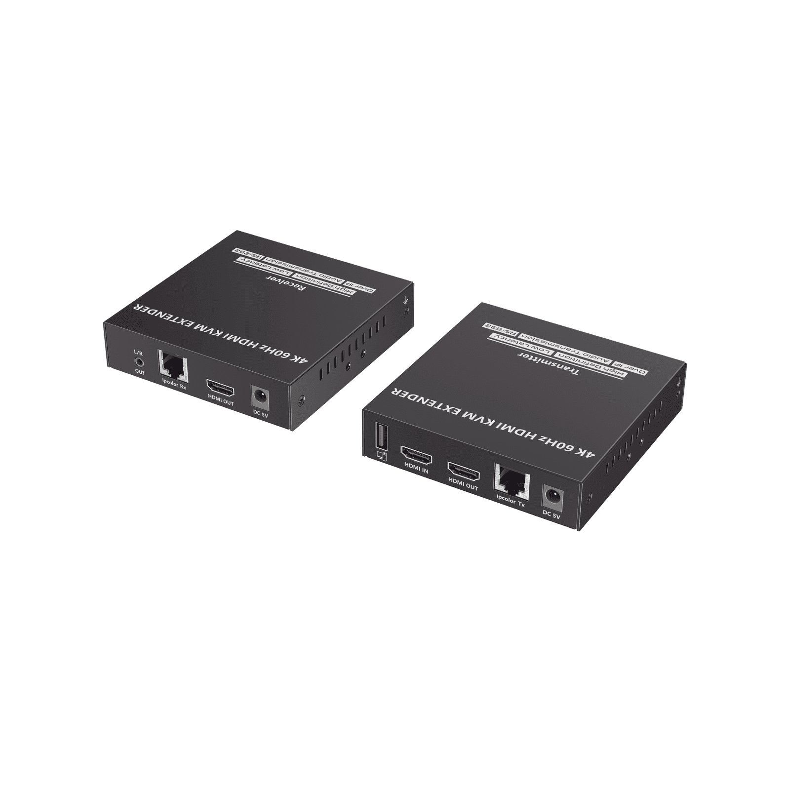 Kit Extensor KVM (HDMI y USB) hasta 120 metros | Transmite el Video y Controla tu DVR vía USB a distancia | Soporta resolución 4K @60Hz | Cat 6, 6a y 7 | Salida Loop en el Tx para visualización local TT582KVM - EPCOM TITANIUM