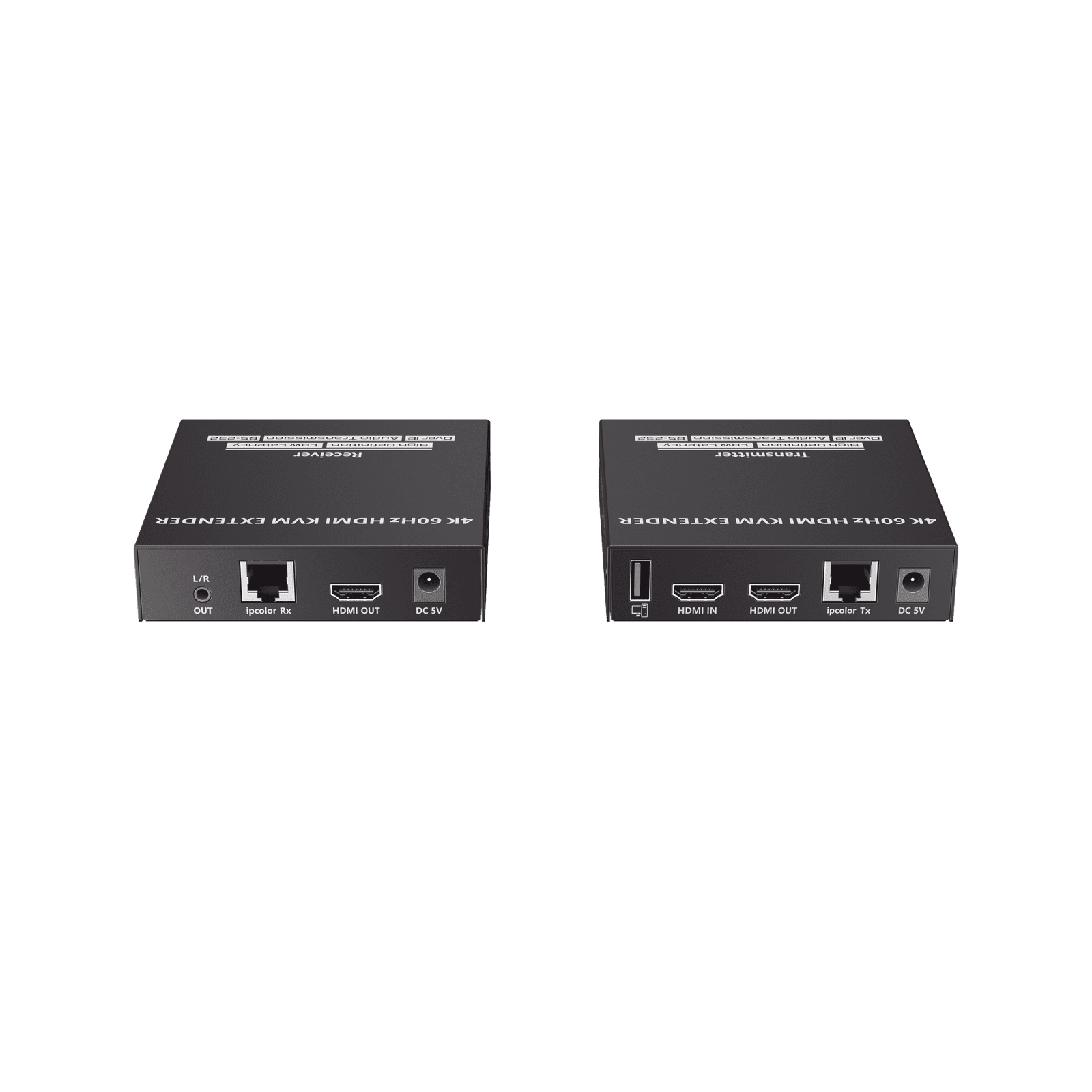 Kit Extensor KVM (HDMI y USB) hasta 120 metros | Transmite el Video y Controla tu DVR vía USB a distancia | Soporta resolución 4K @60Hz | Cat 6, 6a y 7 | Salida Loop en el Tx para visualización local TT582KVM - EPCOM TITANIUM
