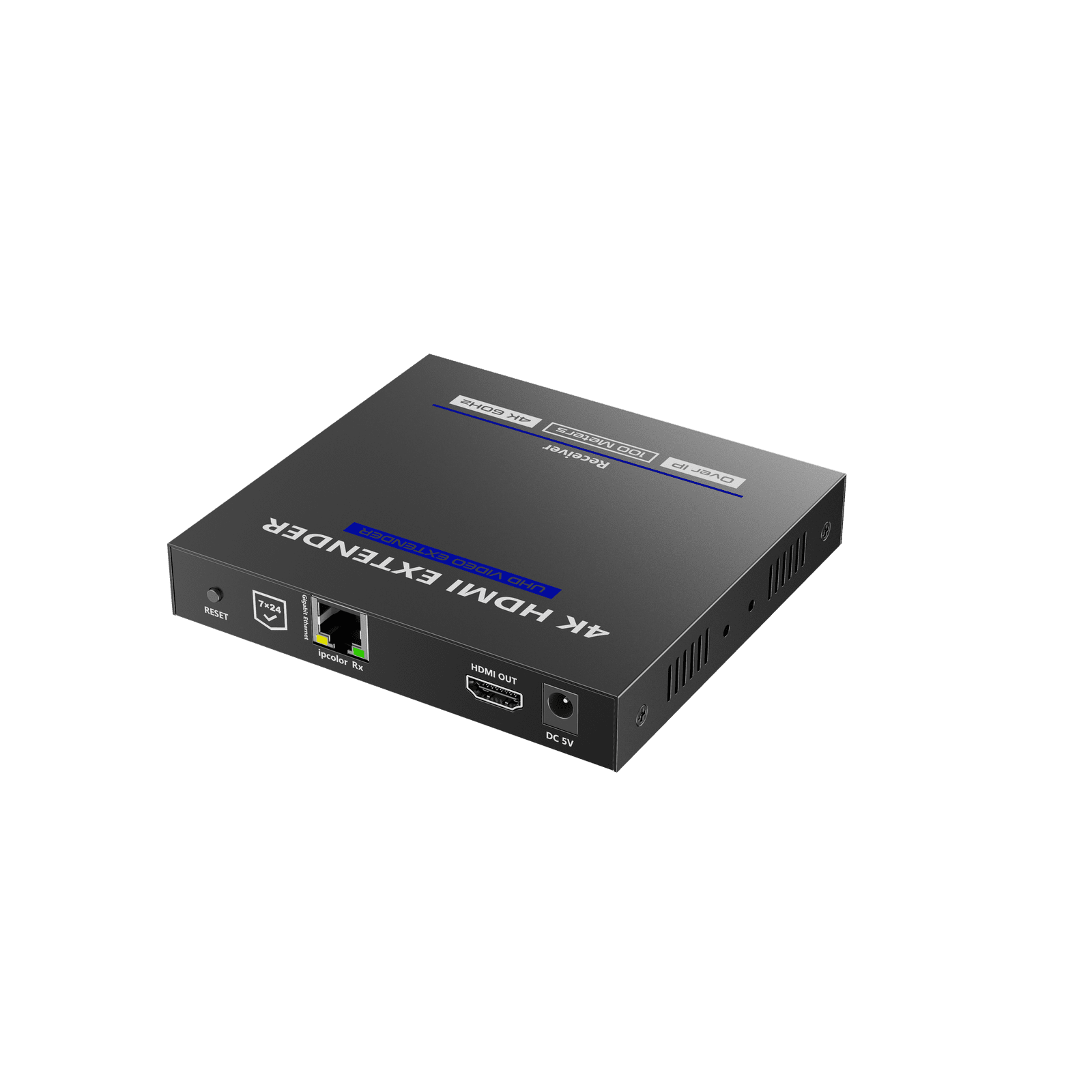Receptor Compatible para Kits TT592 / Resolución 4K@60Hz / Cat 5e/6 / Distancia de 100 m / IPCOLOR / Control IR /  Cero Latencia / Compatible con Switch Gigabit. TT592RX - EPCOM TITANIUM