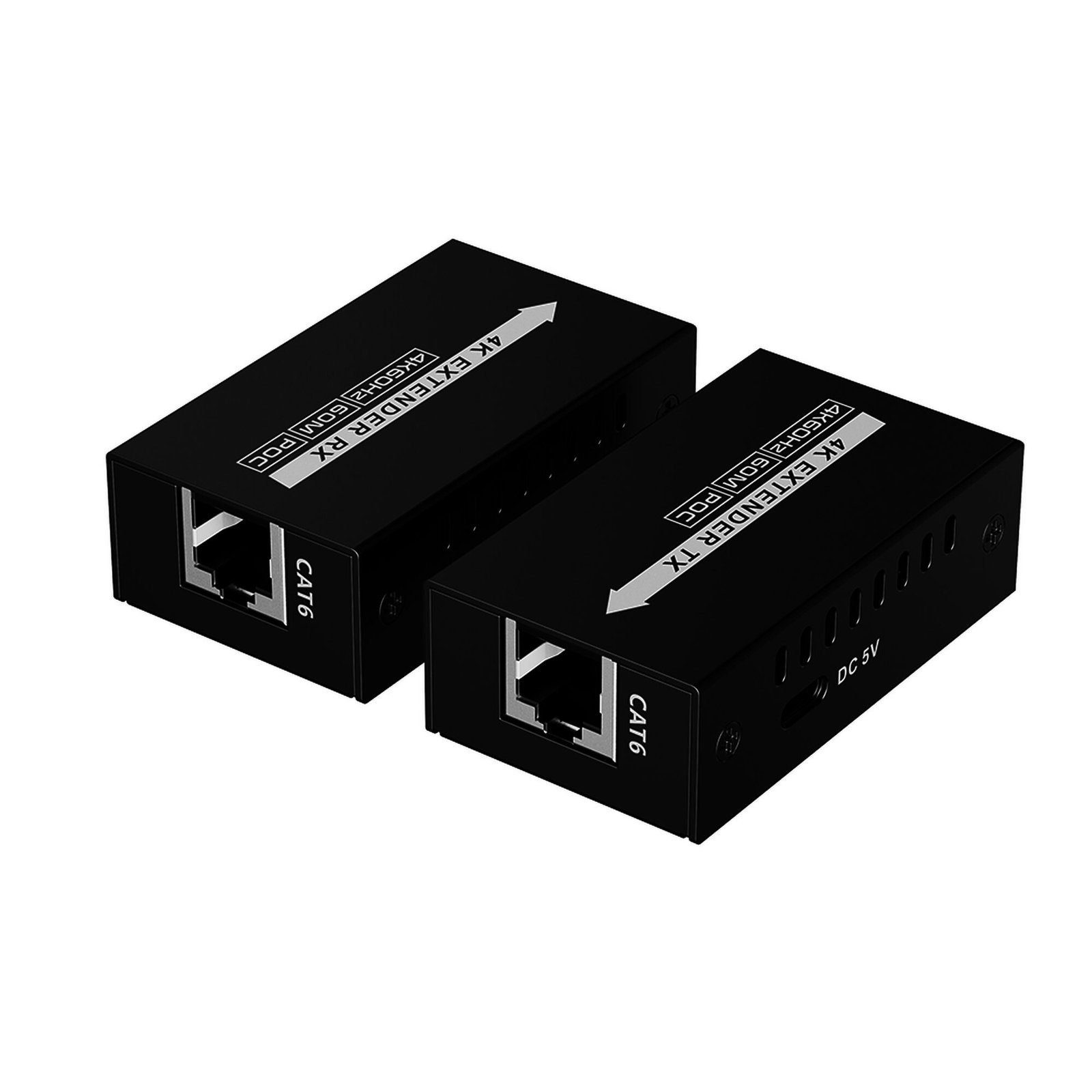Kit extensor HDMI de tamaño mini | 4K60Hz a  60 metros | Solo requiere alimentación TX |  Sobre CAT6/CAT6A/CAT7 | TT672MINI - EPCOM TITANIUM