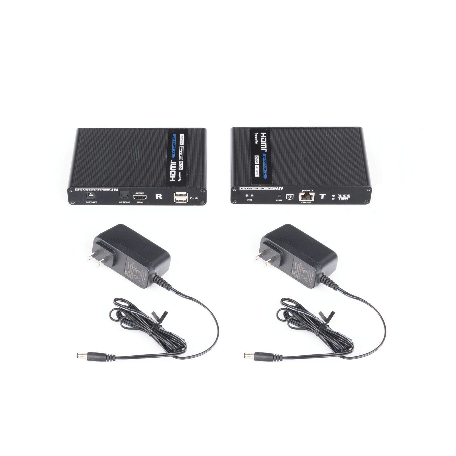 Kit extensor KVM (HDMI y USB) hasta 70 metros / Resolución 4K @ 60 Hz/ Cat 6, 6a y 7 / IPCOLOR / CERO LATENCIA / HDR10 / Salida Loop / Puerto S/PDIF / Uso 24/7 / Transmite el Video y Controla tu DVR vía USB a distancia. TT676KVM - EPCOM TITANIUM