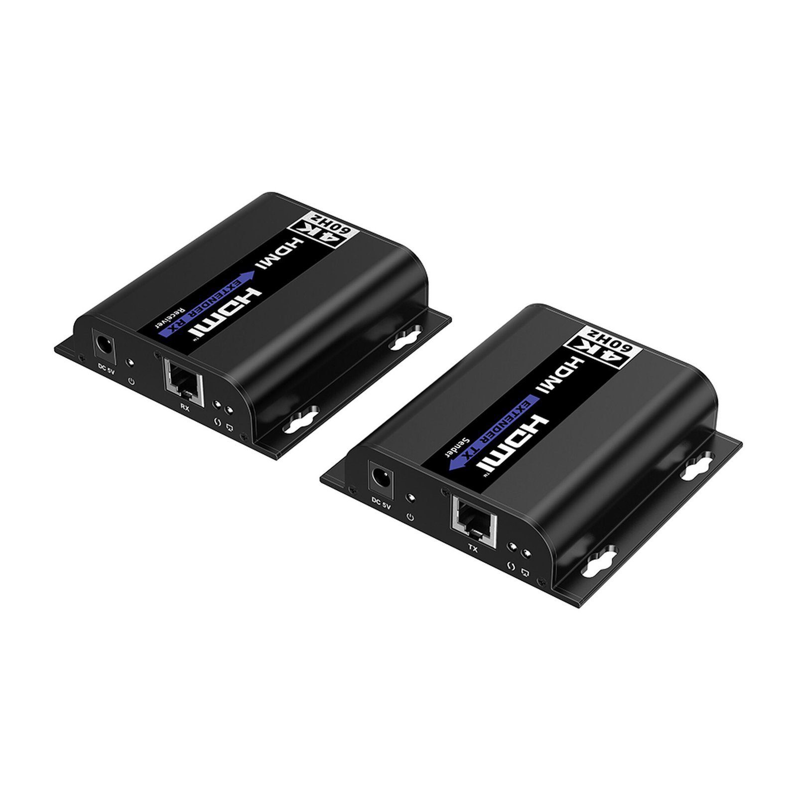 Kit extensor para distancias de hasta 200 metros | Resolución 4K @60Hz | Cat 6 | Conexión uno a uno y uno a muchos hasta 120 mts | Compatible con Switch gigabit | Control IR TT6834K - EPCOM TITANIUM
