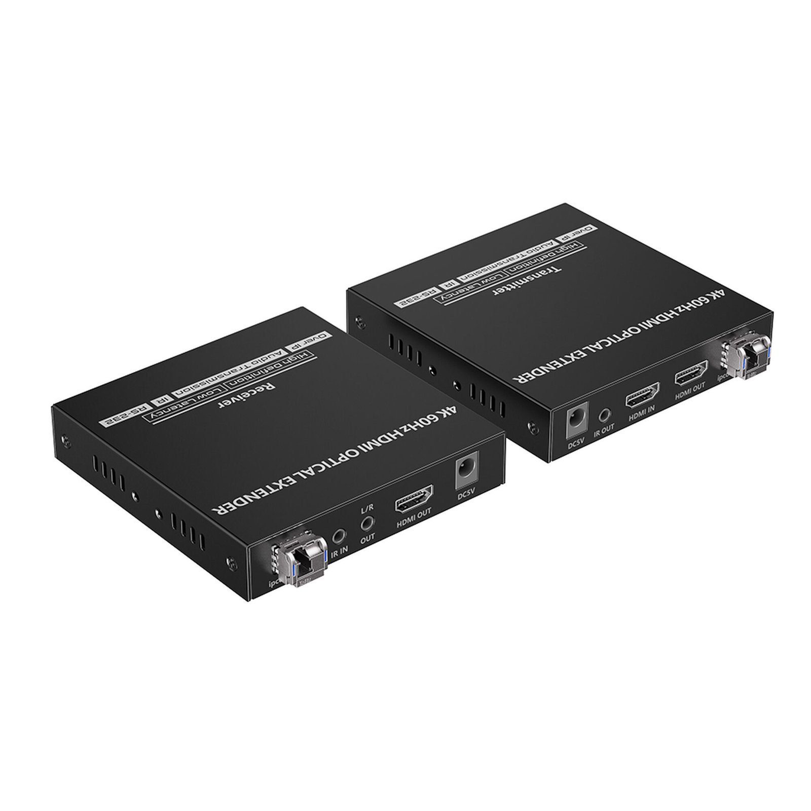 Kit extensor por fibra óptica | Hasta 40 kilómetros|  4K@60Hz | con IR | RS232 TT982 - EPCOM TITANIUM