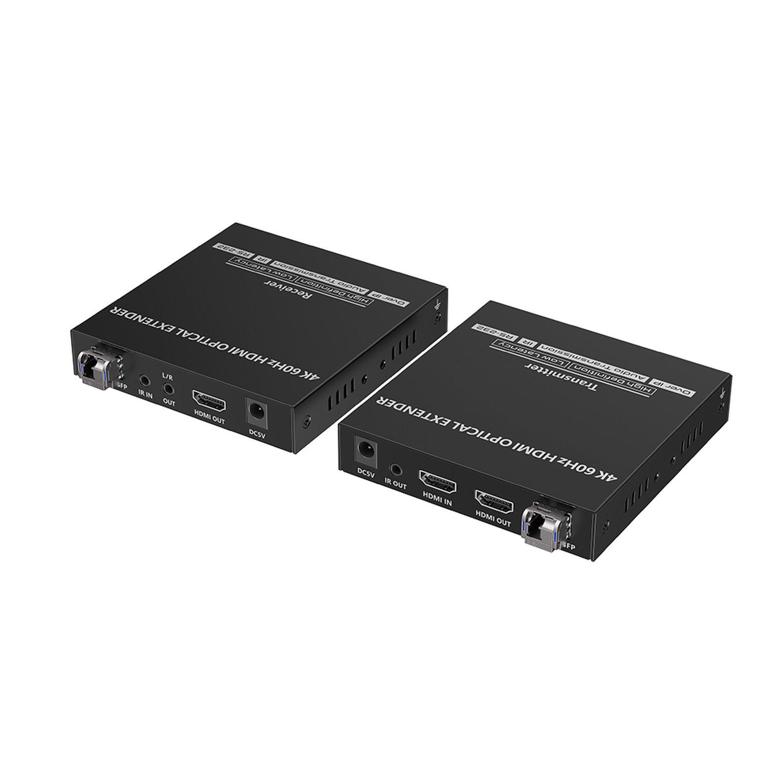 Kit extensor por fibra óptica | Hasta 40 kilómetros| 4K@60Hz | con IR | RS232 TT982 - EPCOM TITANIUM