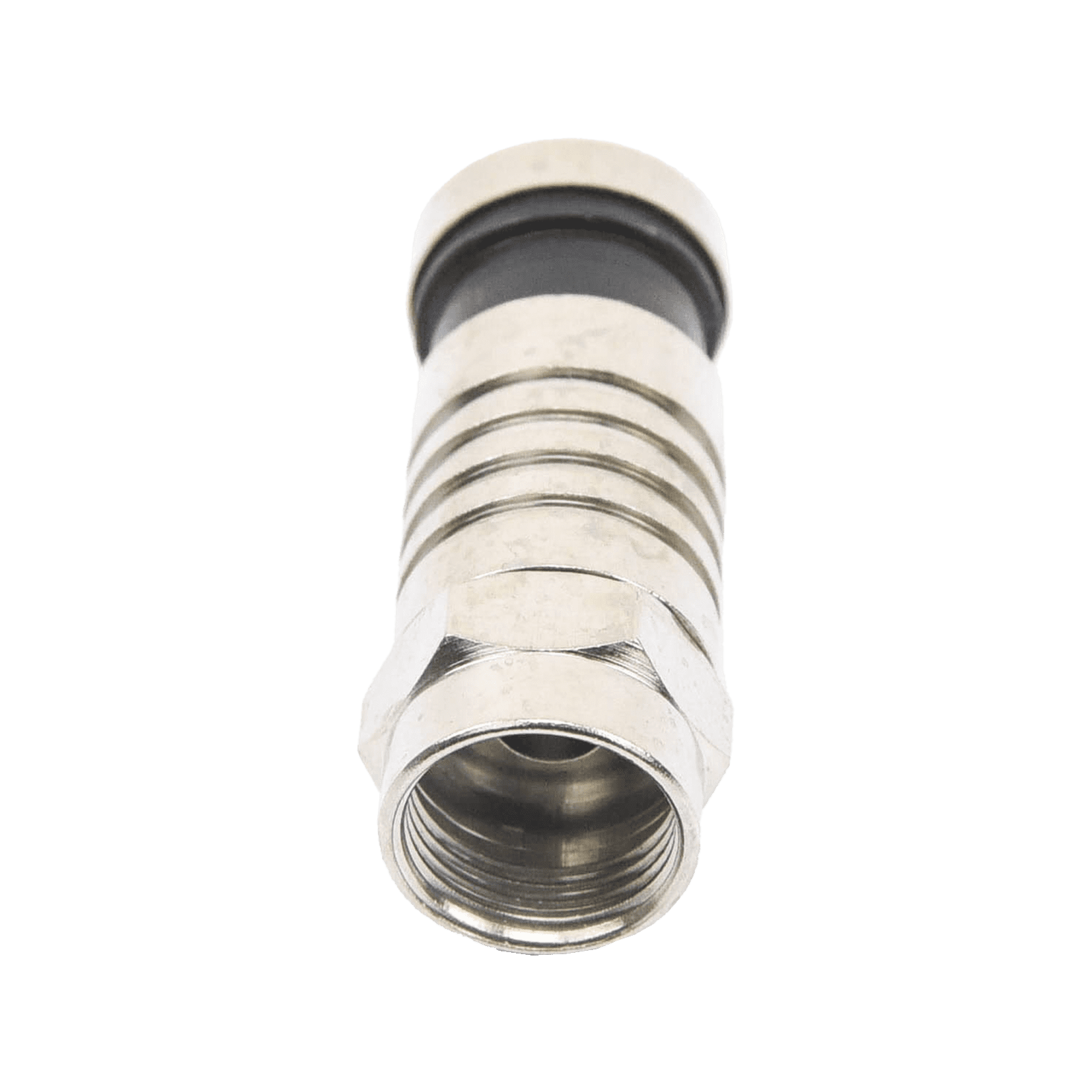 Conector F Macho de Compresión para cable RG-59, Cuerpo de Bronce Niquelado. TT-CON-509-RG59 - EPCOM TITANIUM