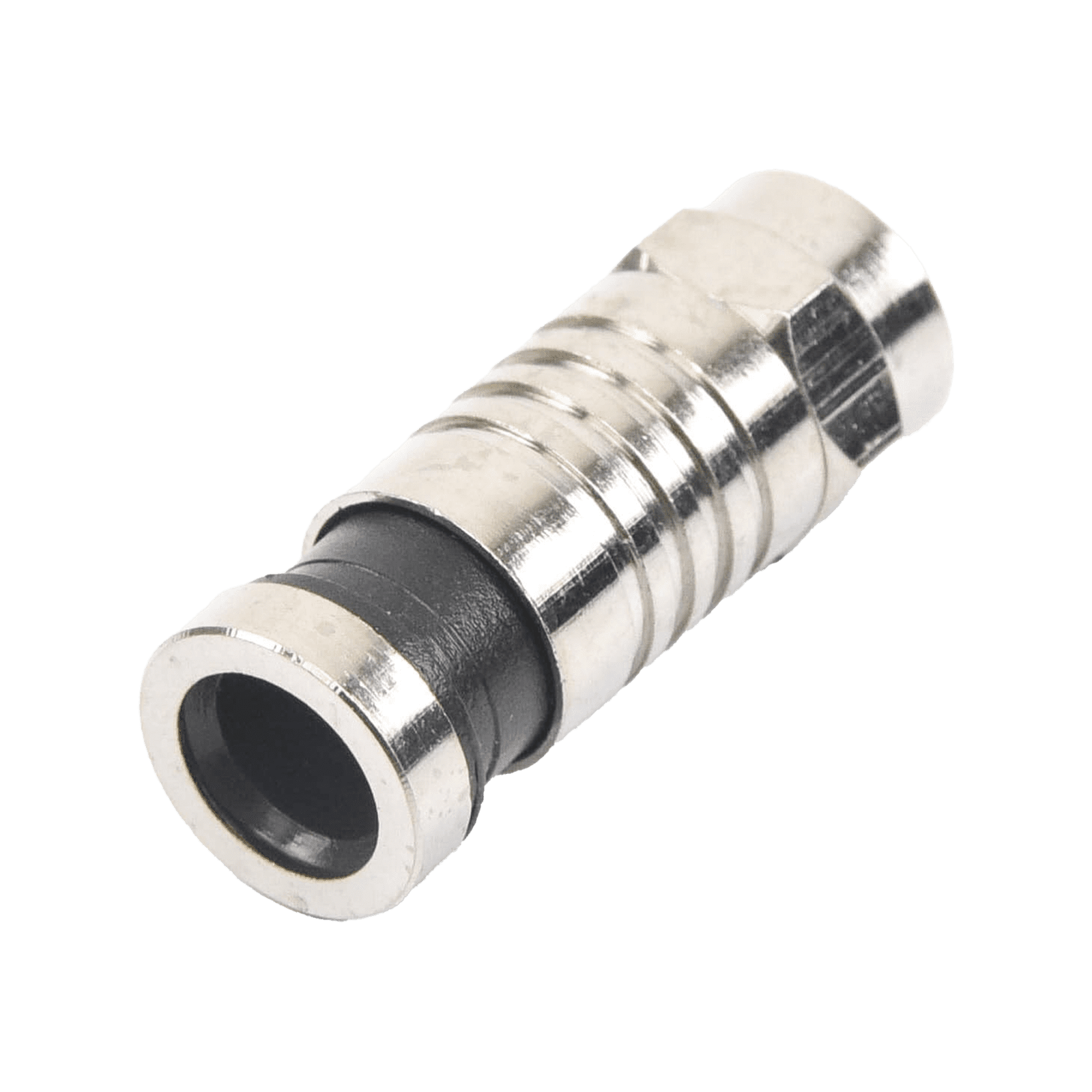 Conector F Macho de Compresión para cable RG-59, Cuerpo de Bronce Niquelado. TT-CON-509-RG59 - EPCOM TITANIUM