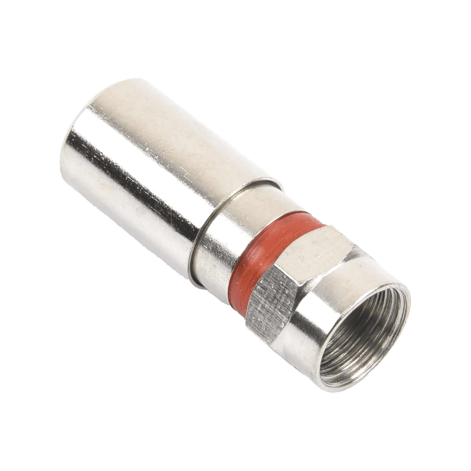 Conector F Macho de Compresión, Metálico para cable RG-59, Cuerpo de Bronce Niquelado. TT-CON-510-RG59 - EPCOM TITANIUM