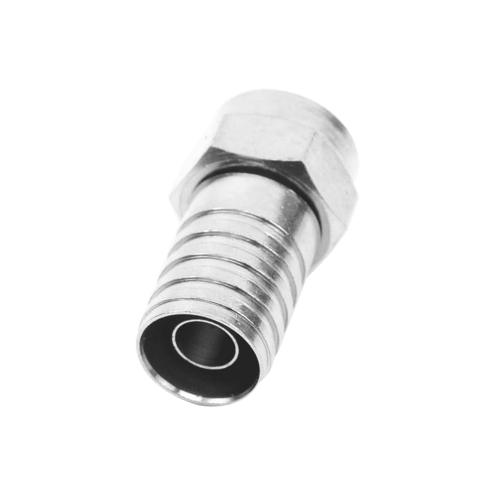 Conector F Macho, Plegable de Doble Blindaje para cable RG-59, Cuerpo de Bronce Niquelado. TT-CON-535 - EPCOM TITANIUM