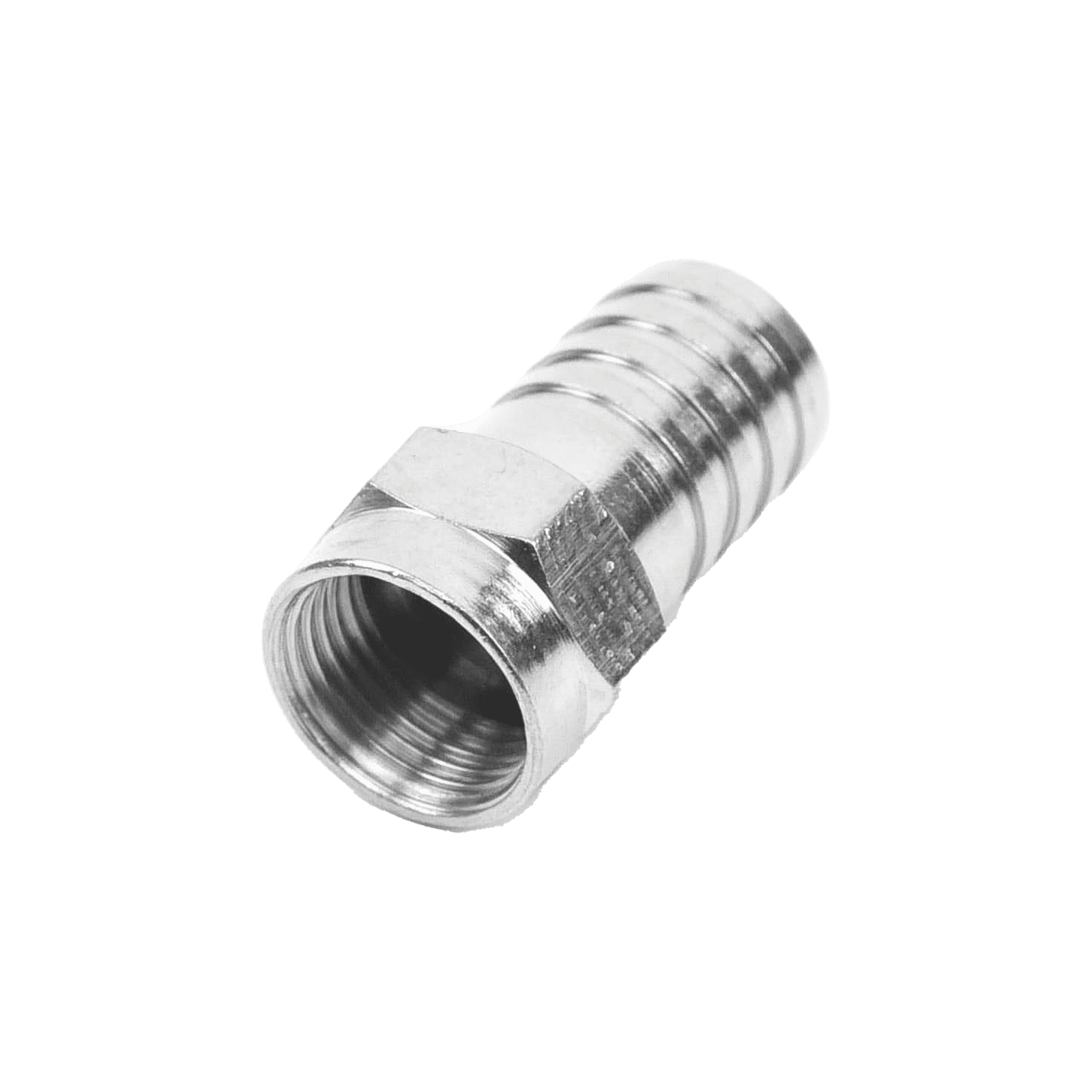 Conector F Macho, Plegable de Doble Blindaje para cable RG-59, Cuerpo de Bronce Niquelado. TT-CON-535 - EPCOM TITANIUM