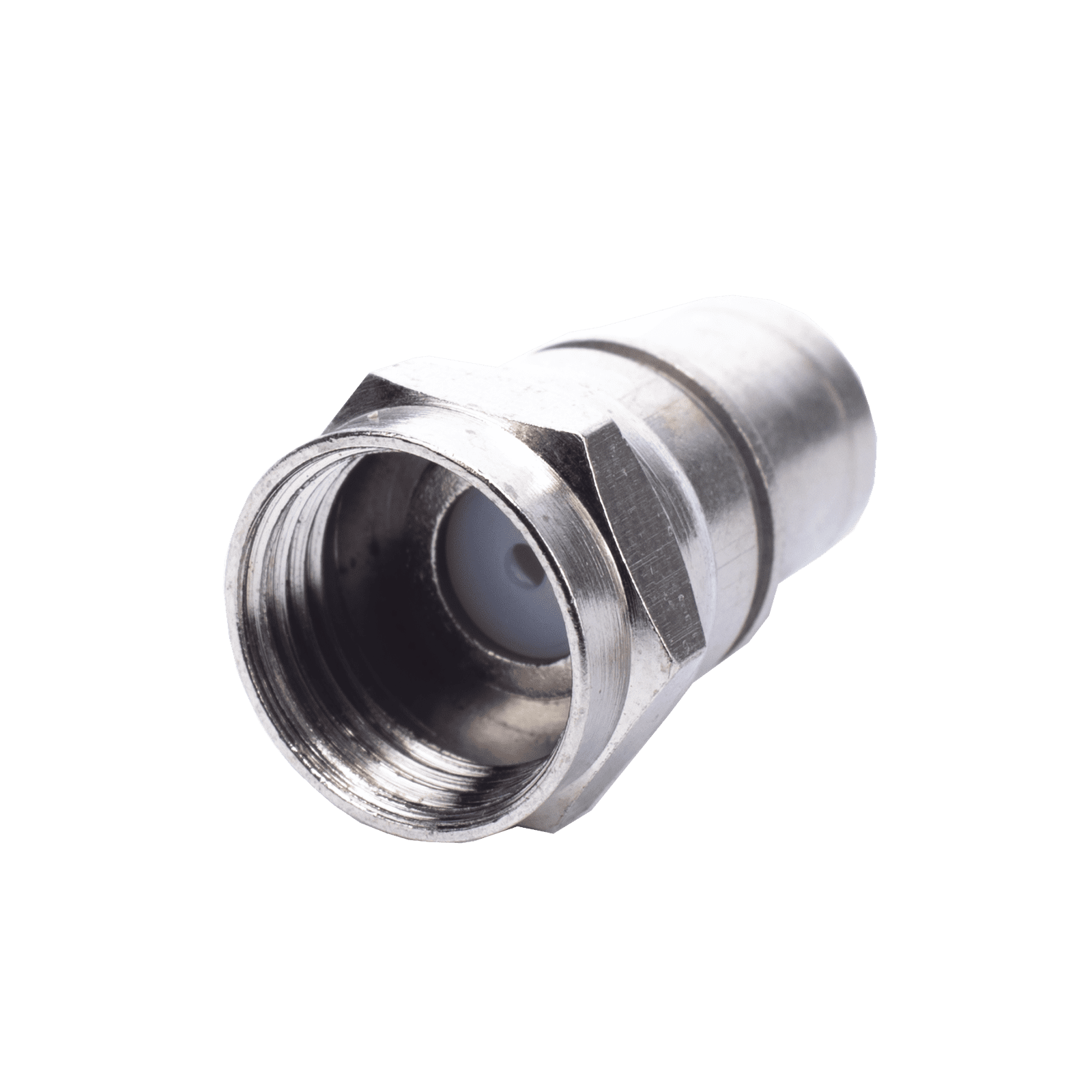 Conector F Macho Plegable, Con PIN para Cable RG-59, Cuerpo de Bronce Niquelado. TT-CON-536 - EPCOM TITANIUM