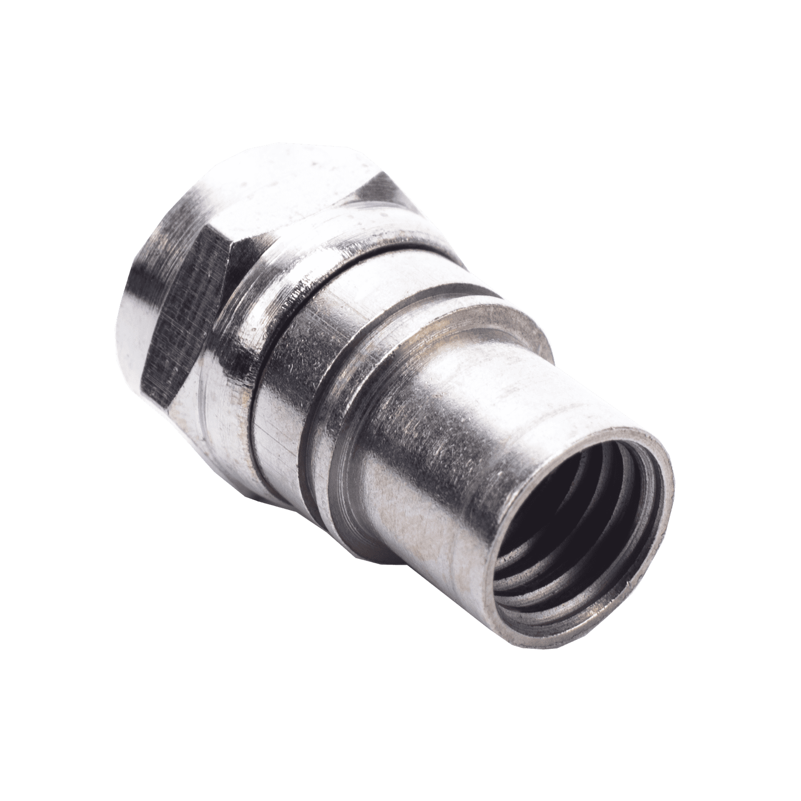 Conector F Macho Plegable, Con PIN para Cable RG-59, Cuerpo de Bronce Niquelado. TT-CON-536 - EPCOM TITANIUM