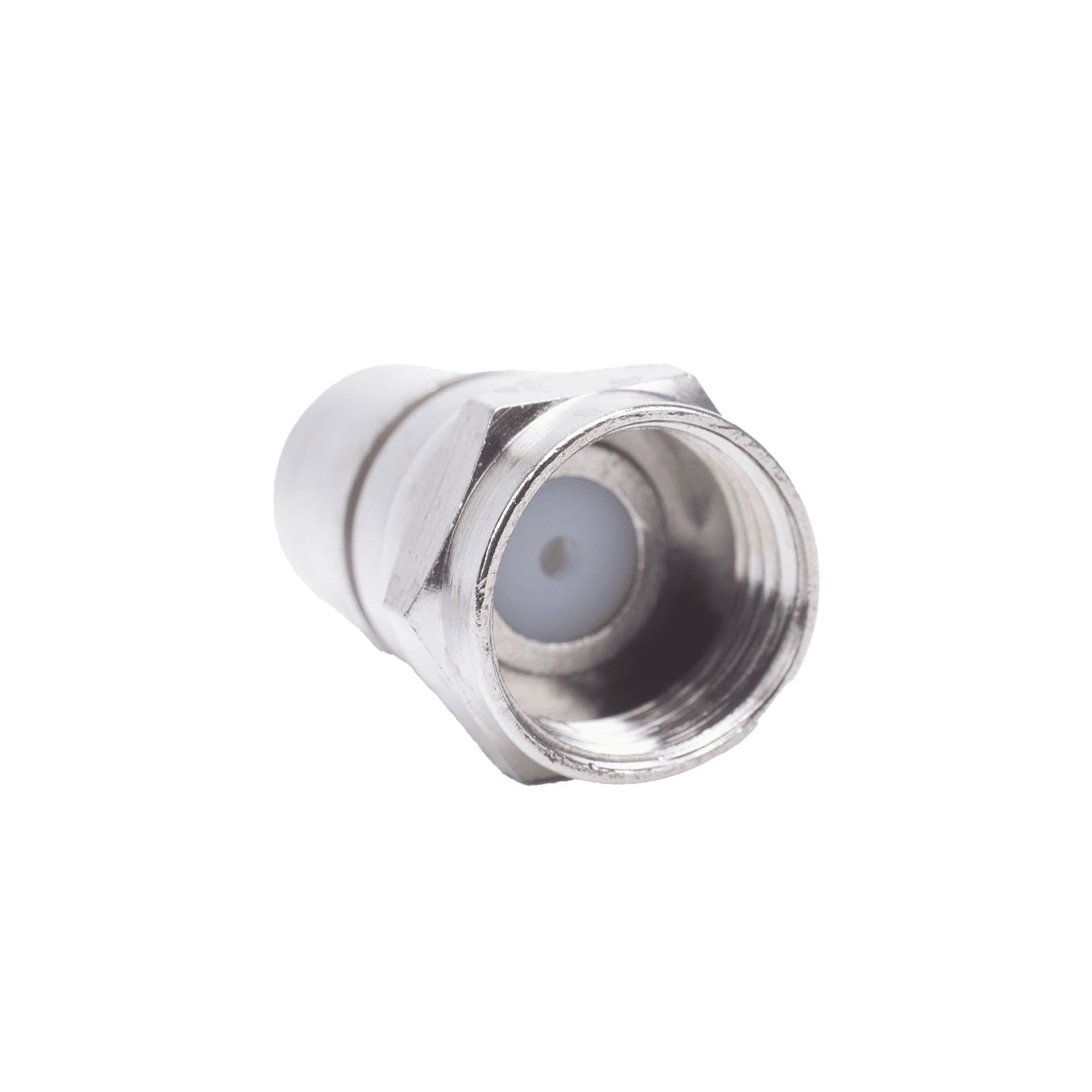 Conector F Macho, Plegable con PIN para Cable RG-6, Cuerpo de Bronce Niquelado. TT-CON-537 - EPCOM TITANIUM