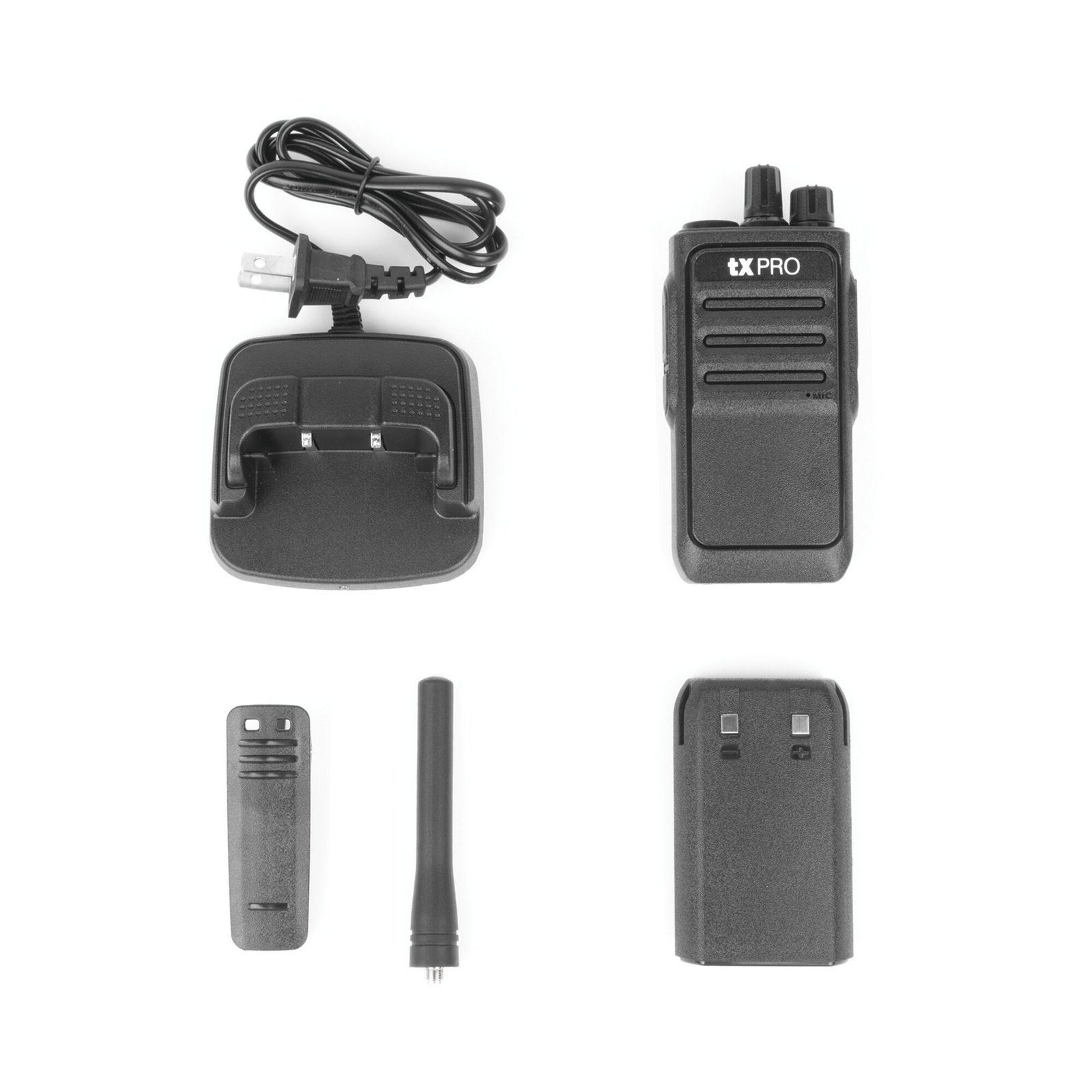 Radio Portátil UHF 400-470 MHz, 16 canales, 2 Watts de potencia. Súper eficiente y Listo para su Uso. TX-320 - TXPRO