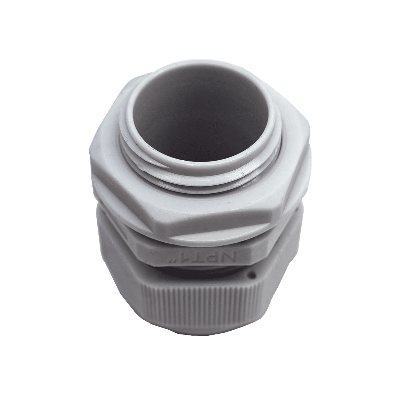 Conector Plástico Blanco Tipo Glándula para Rosca NPT 1″ TXG-PG-100N - TXPRO