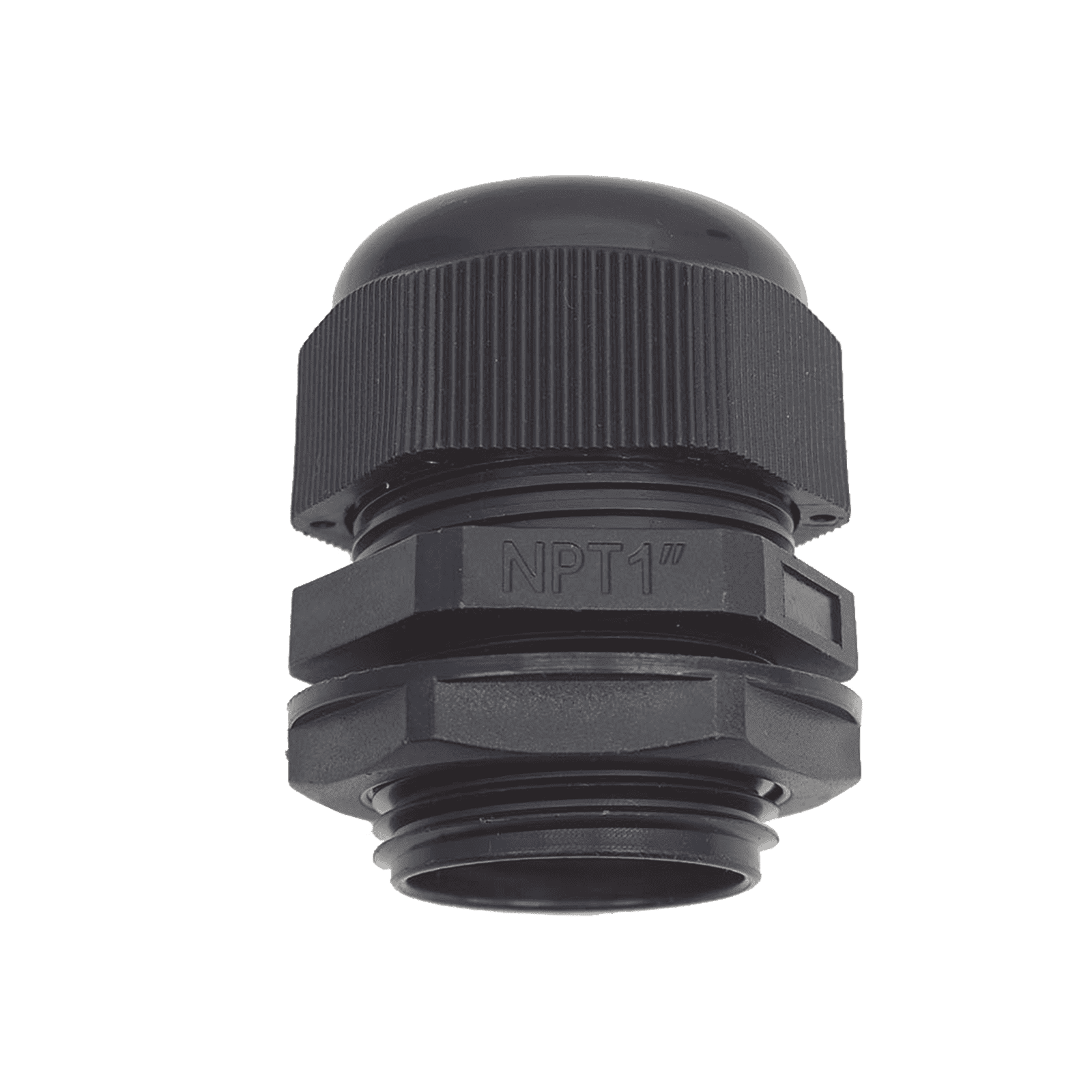 Conector Plástico Negro Tipo Glándula para Rosca NPT 1″ TXG-PG-100NBK - TXPRO