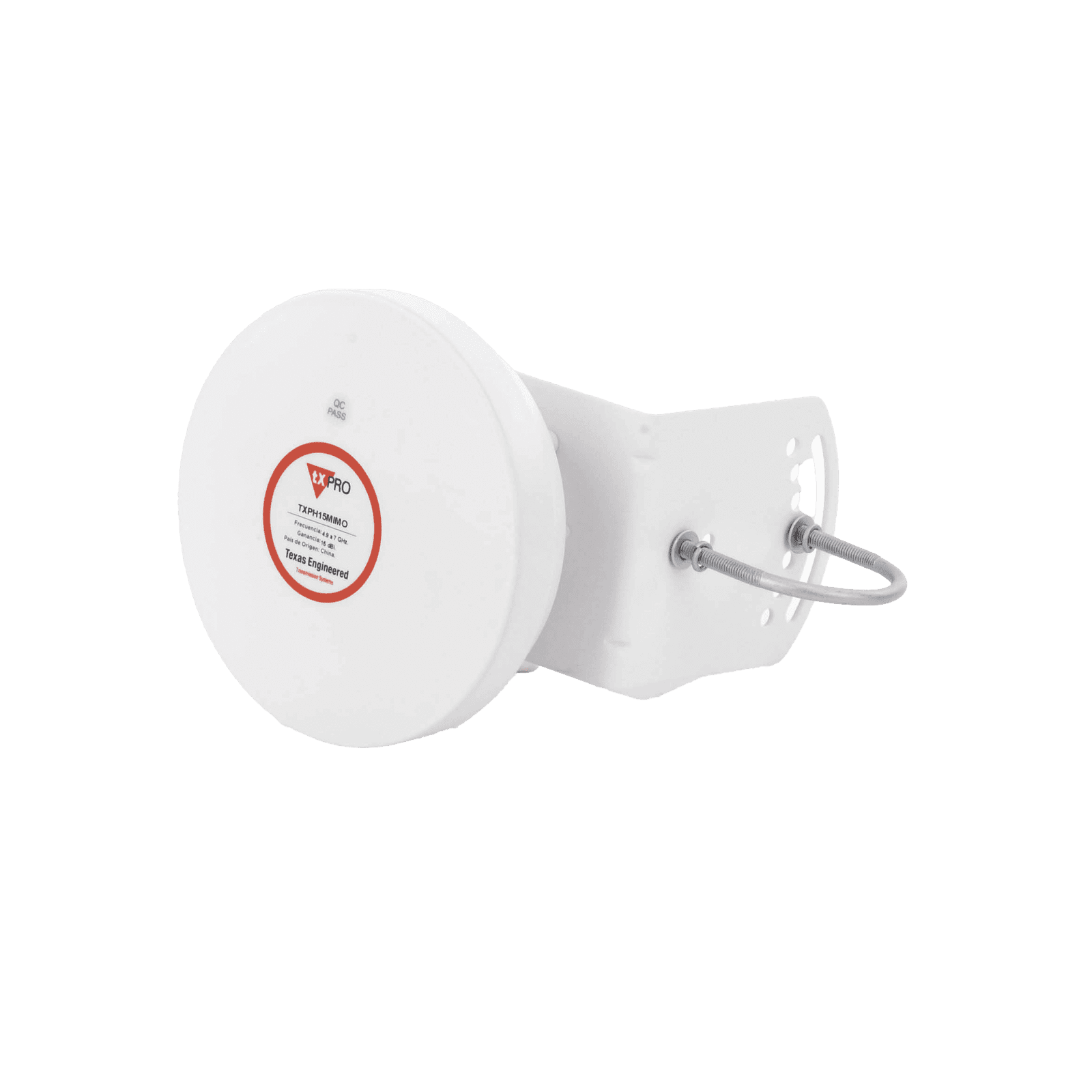 Antena Tipo Horn de 45 °, 15 dBi, 4.9 – 7GHz, Ideal para ambientes de alto ruido,  Tipo de conector RPSMA, con montaje y jumpers incluidos TXP-H15-MIMO - TXPRO