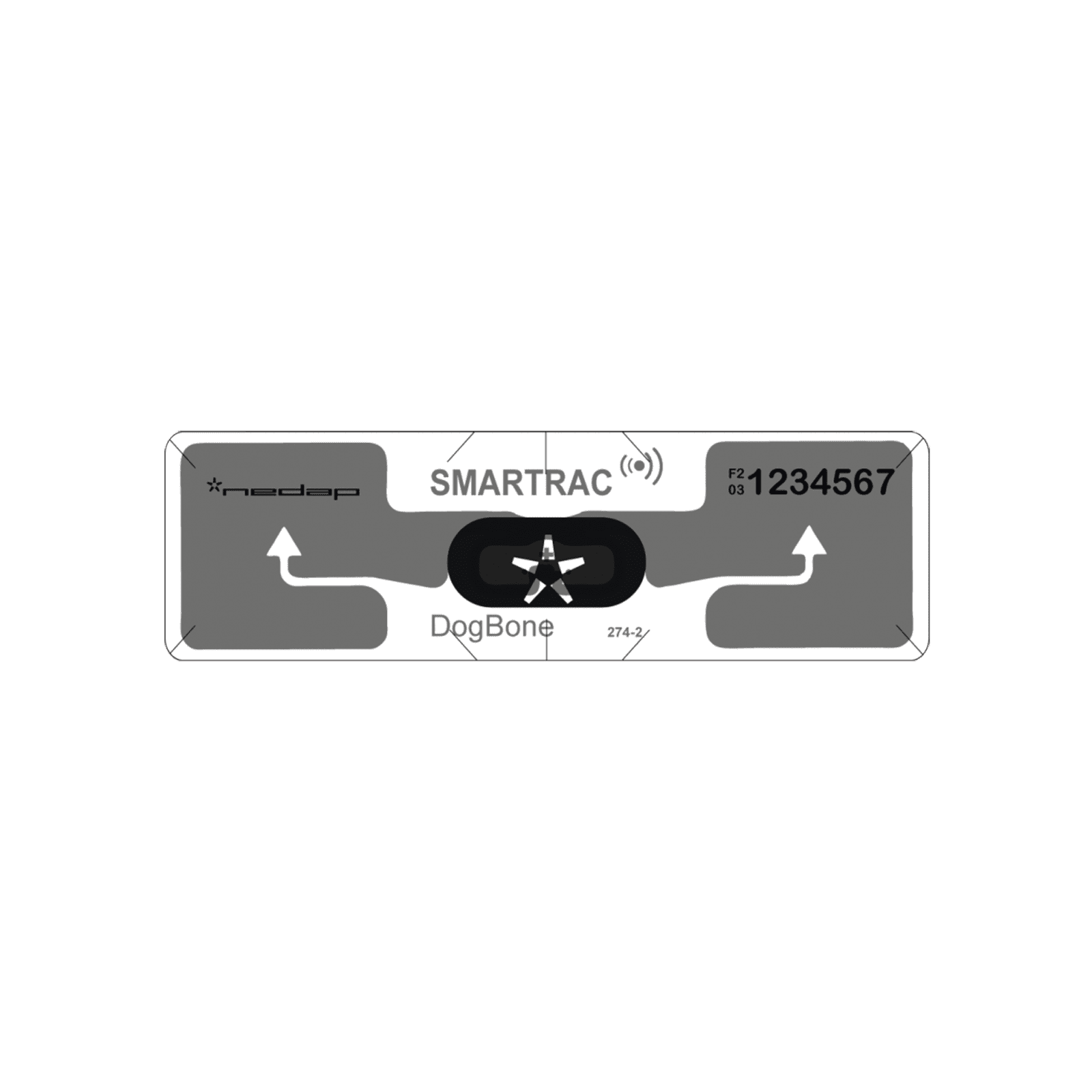 Tag UHF transparente con adhesivo para Vehiculo ( EPC Gen 2 ) 9224726 - NEDAP