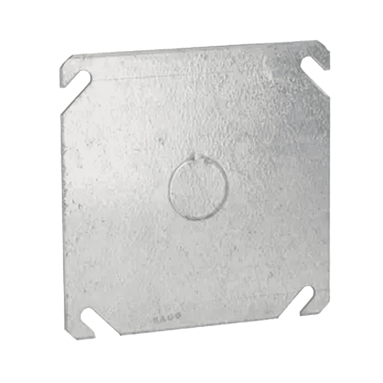 Tapa Cuadrada con Entrada de 1/2 para caja de 4″. HUB-753 - RACO