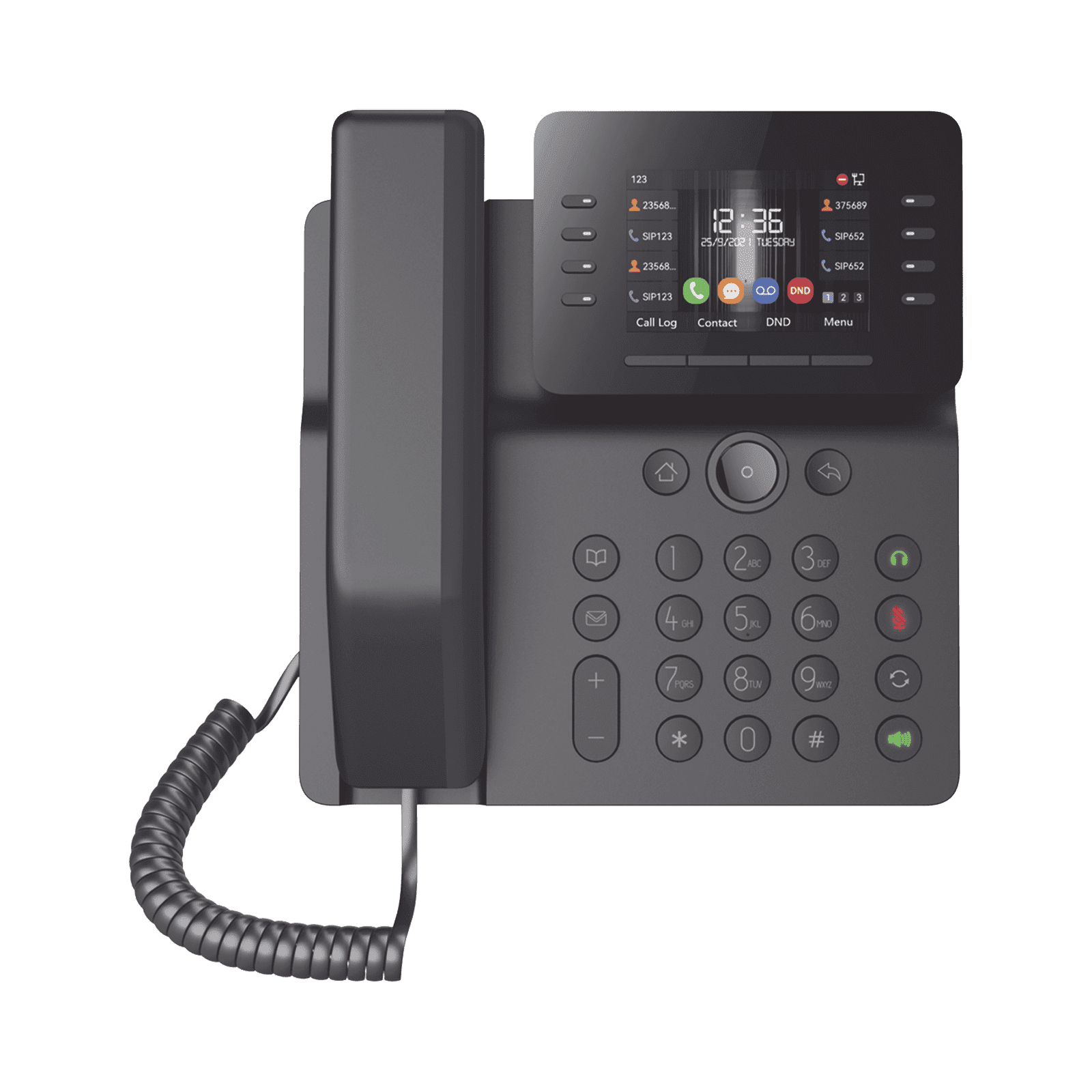 Teléfono IP Empresarial Esencial WiFi / Bluetooth, 12 líneas SIP, pantalla a color 3.5″, PoE, puertos Gigabit, conferencia local de 6 vías. V64 - FANVIL