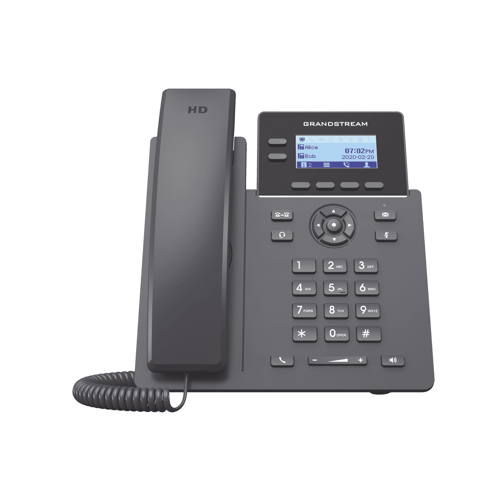 Teléfono IP Grado Operador, 2 líneas SIP con 4 cuentas, PoE, codec Opus, IPV4/IPV6 con gestión en la nube GDMS GRP-2602P - Grandstream