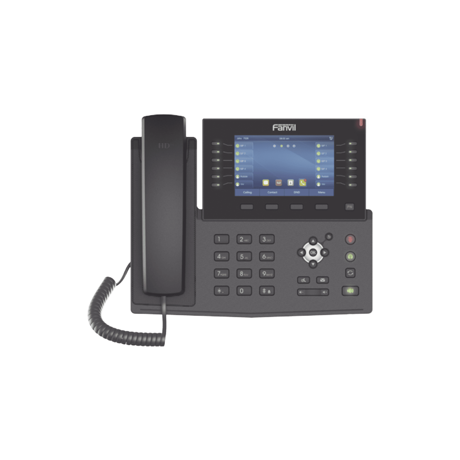 Teléfono IP empresarial para 20 lineas SIP, Bluetooth integrado para diademas, PoE y hasta 60 botones DSS con doble puerto Gigabit, soporta recepción de video X7C - FANVIL