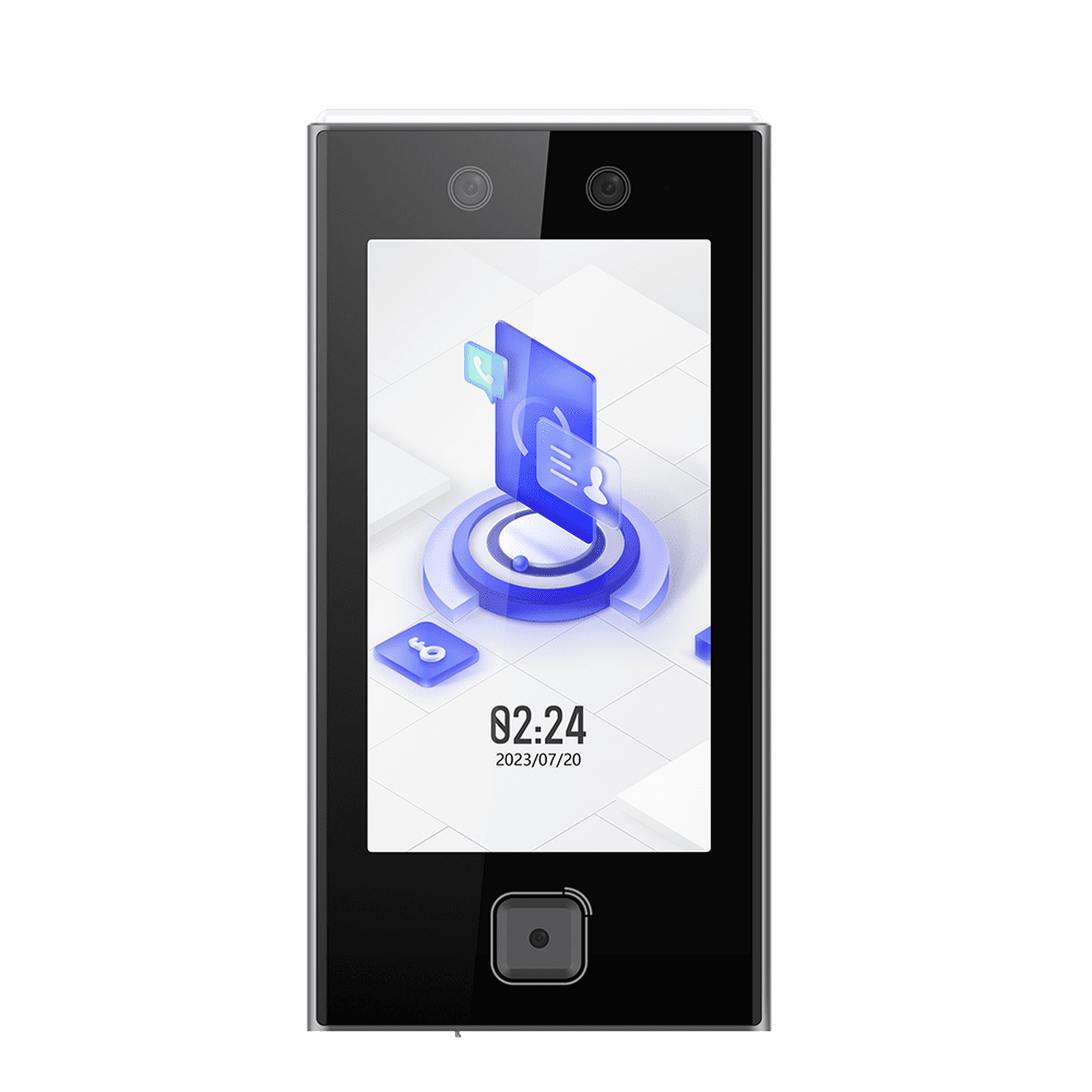 Terminal Facial Min Moe WiFi / Lector de QRs Físico de Alta Velocidad / 6,000 Rostros / Pantalla 7″ / Administrable en la Nube con Hik-Connect 6 / Exterior IP65 / LED Rojo/Verde Indicador de Acceso DS-K1T670MWX-QR - HIKVISION