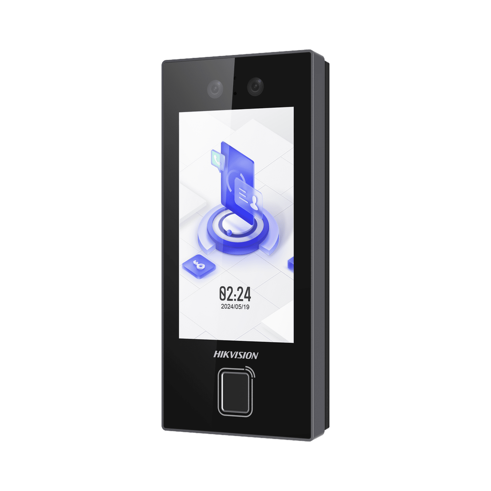 Terminal Facial Min Moe con LECTOR DE HUELLAS y Tarjetas PROX EM / 3000 Rostros / 3000 Huellas / Pantalla 4.5″ / Administrable en la Nube con HikConnect Teams  / Exterior IP65  / PoE / WiFi DS-K1T344EBFWX-E1 - HIKVISION