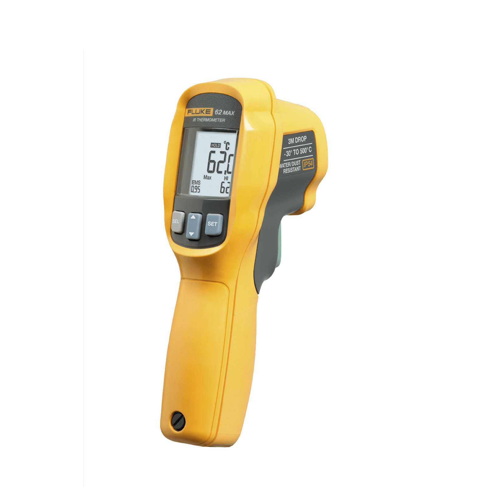 Termómetro IR Para Medición de Temperatura de -30ºC a 500ºC, Con Precisión +-1.0%, y Clasificación IP54 de Resistencia al Agua y Polvo FLUKE-62MAXESPR - FLUKE