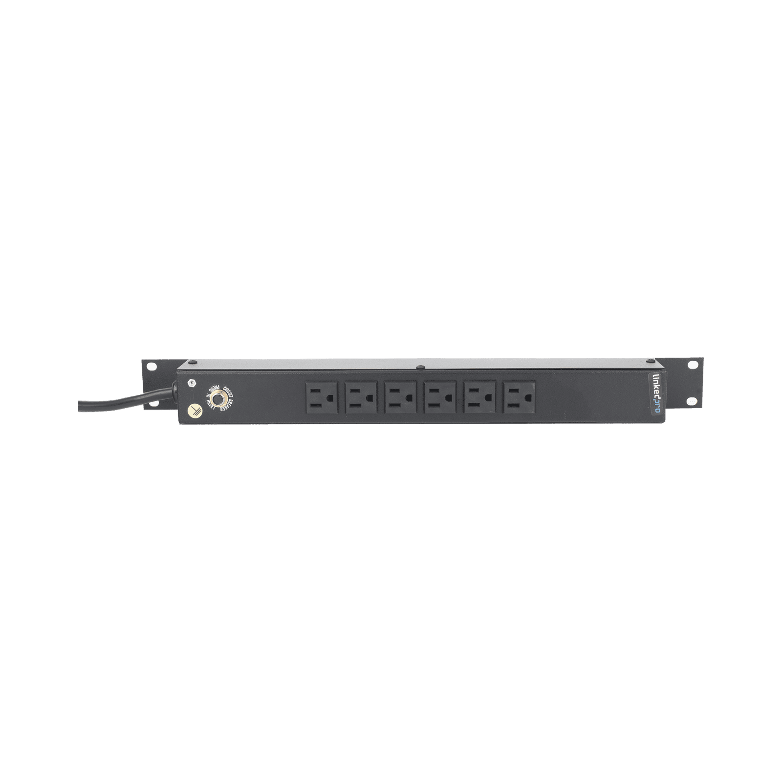 Tomacorriente Horizontal (PDU) de 6 Contactos (NEMA 5-15R) Rack 19″ 1UR. Voltaje Entrada/Salida: 120Vca/15A HTCM1U6C - LINKEDPRO BY EPCOM