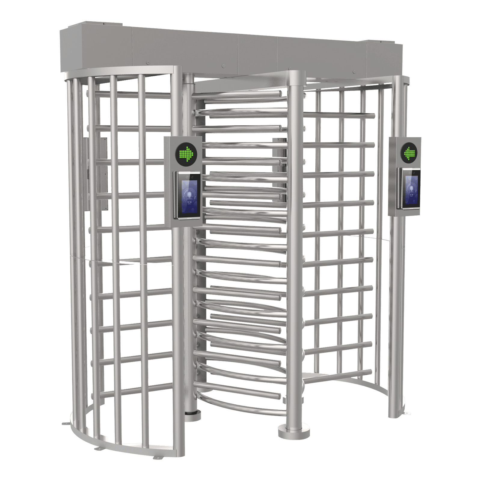 Torniquete DOBLE (2 Carriles) de Cuerpo Completo Bidireccional / Exterior / Acero Inoxidable SUS304 / 30 Personas por Minuto / Compatible con Reconocimiento Facial (Terminal no Incluida) DS-K3H4420-120/PG-DM60 - HIKVISION