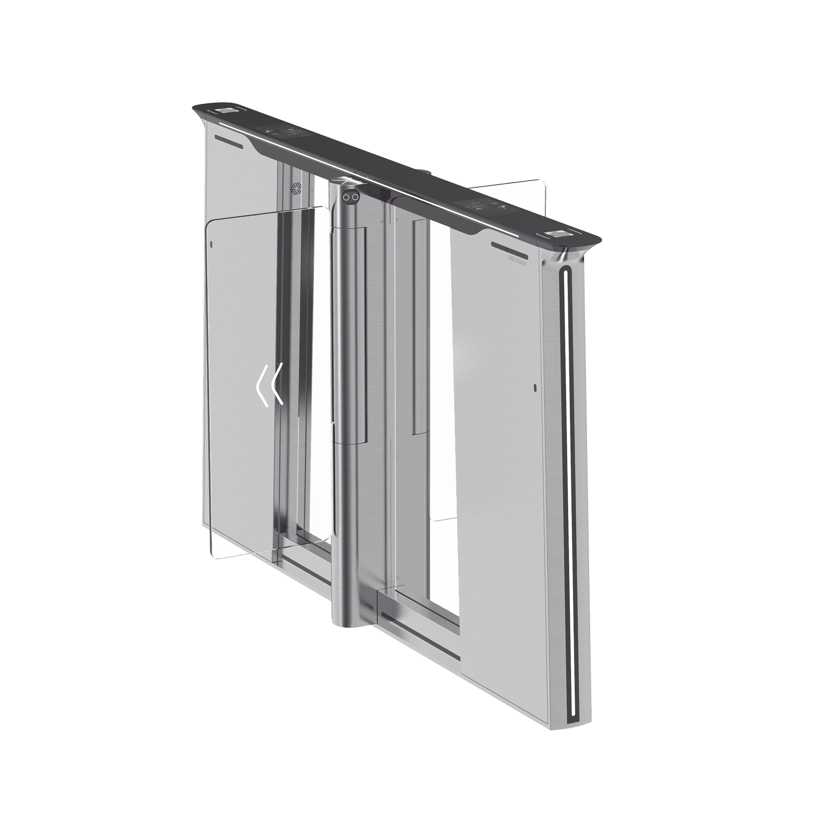 Torniquete con Reconocimiento Facial y Lector QR Embebidos / CENTRAL / 100 mil usuarios / Carril de 90 Cms / Requiere Torniquete Izquierdo y Derecho DS-K3B961TX-M/DPIQL-DP90 - HIKVISION