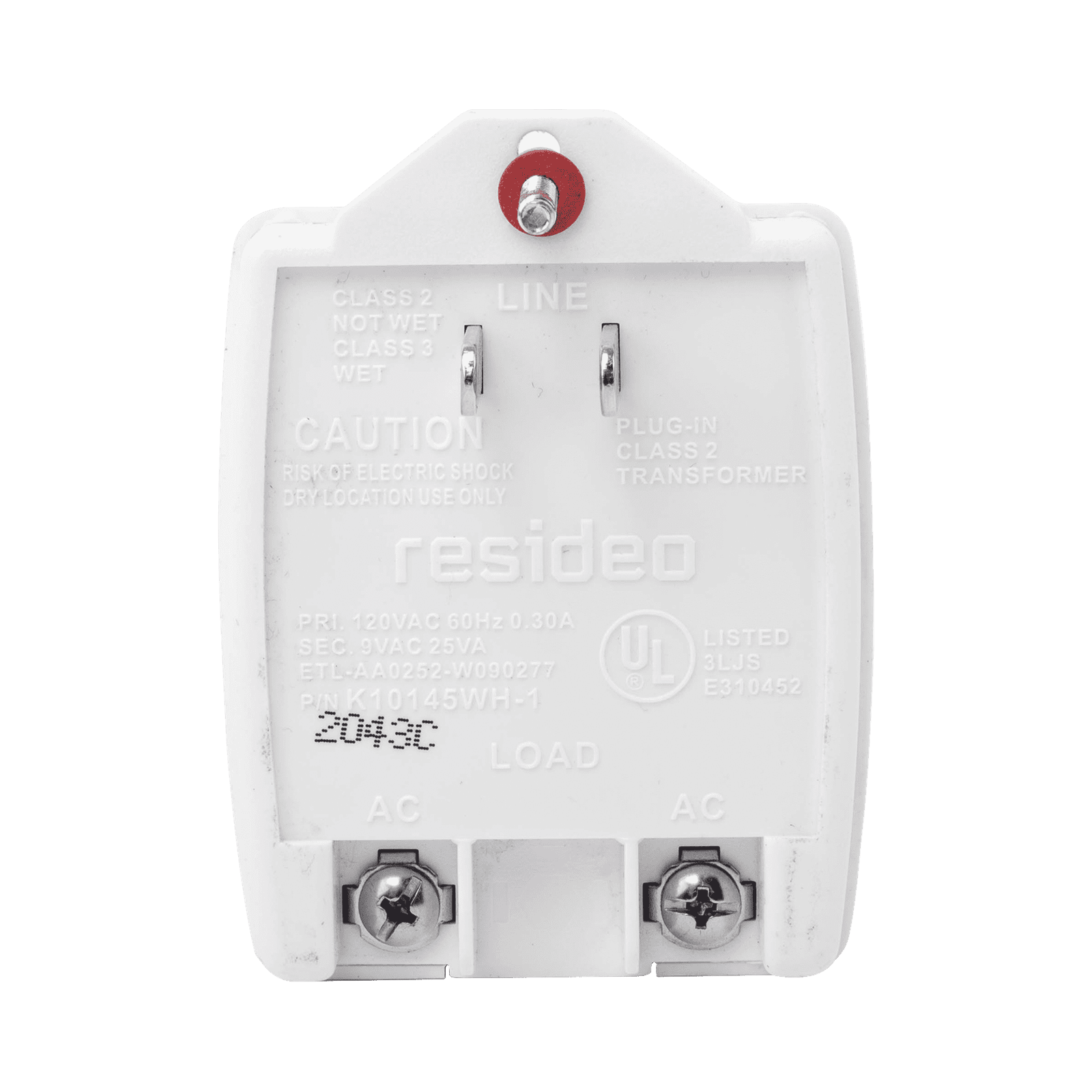 Transformador de Pared 9 Vca, 25 VA. K10145WH-1 - HONEYWELL