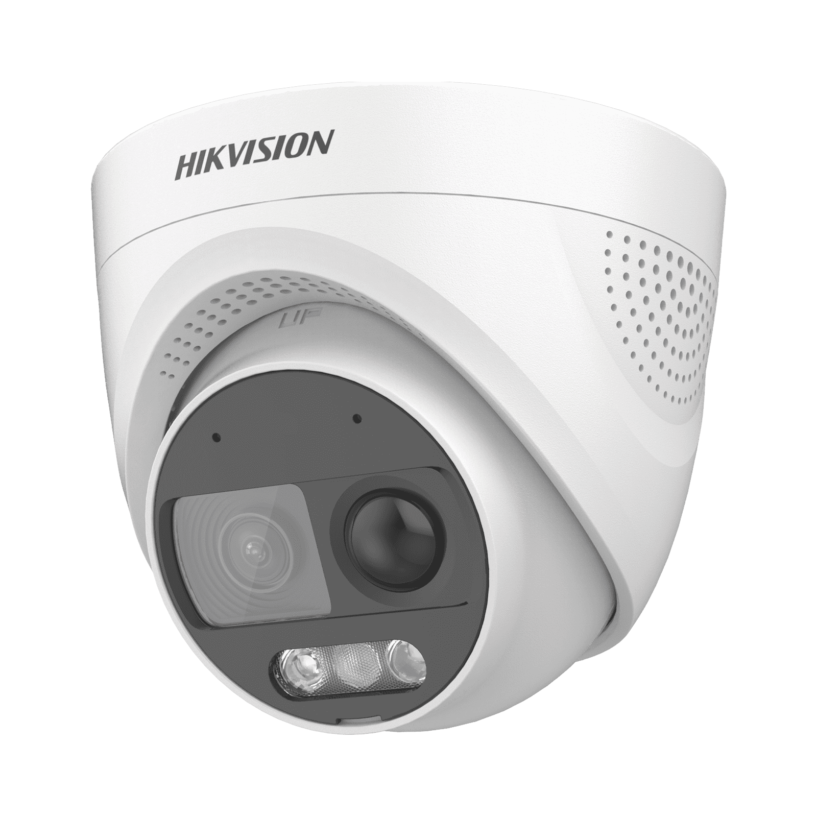 Turret TURBOHD 2 Megapixeles (1080p) / Imagen a color 24/7 / Lente 2.8 mm / Luz Blanca 20 mts / Exterior IP67 / WDR 130dB / Sensor PIR / Sirena Integrada / Estrobo ROJO – AZUL / Micrófono Integrado DS-2CE72DF3T-PIRXOS - HIKVISION