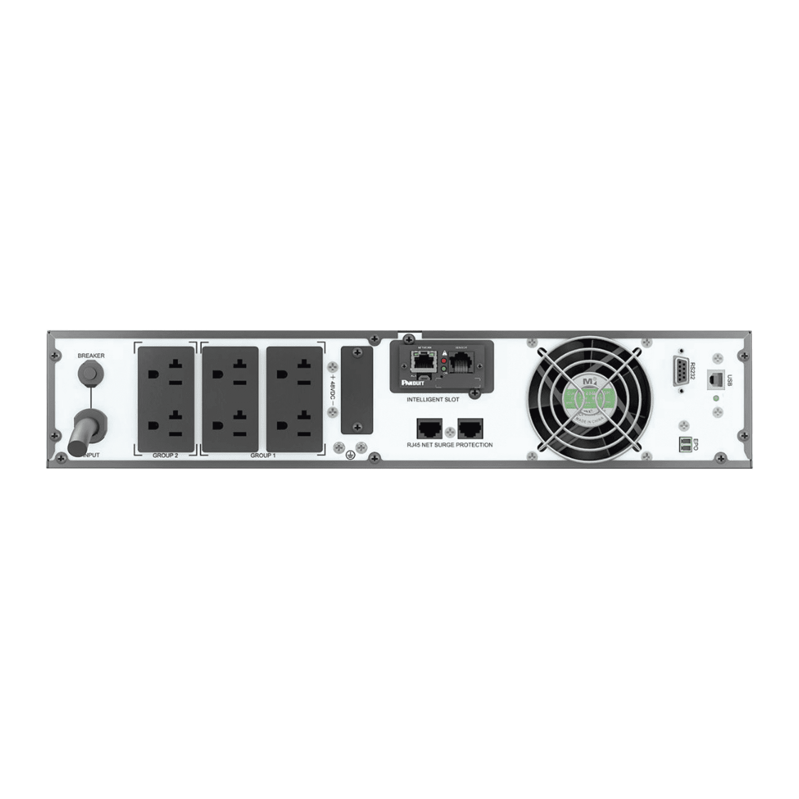 UPS SmartZone de 2000 VA/2000 W, Online Doble Conversión, Entrada 120 Vca NEMA 5-20P, Onda Senoidal Pura, 2 UR, Con 6 Tomas NEMA 5-20R, Incluye Tarjeta de Red y Kit de Rieles U02N11V - PANDUIT